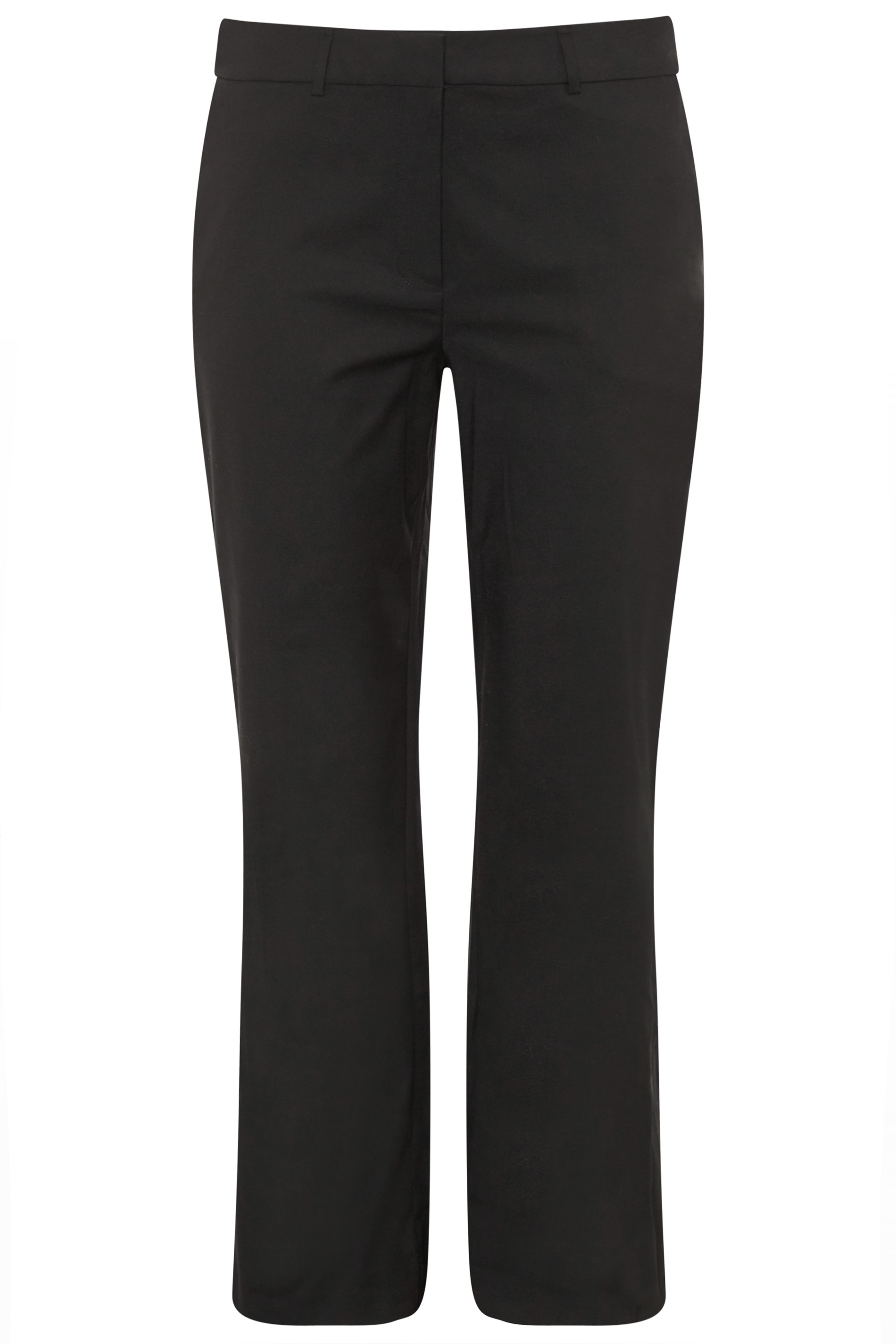 Black Clean Sharp Bootcut Trousers | Long Tall Sally