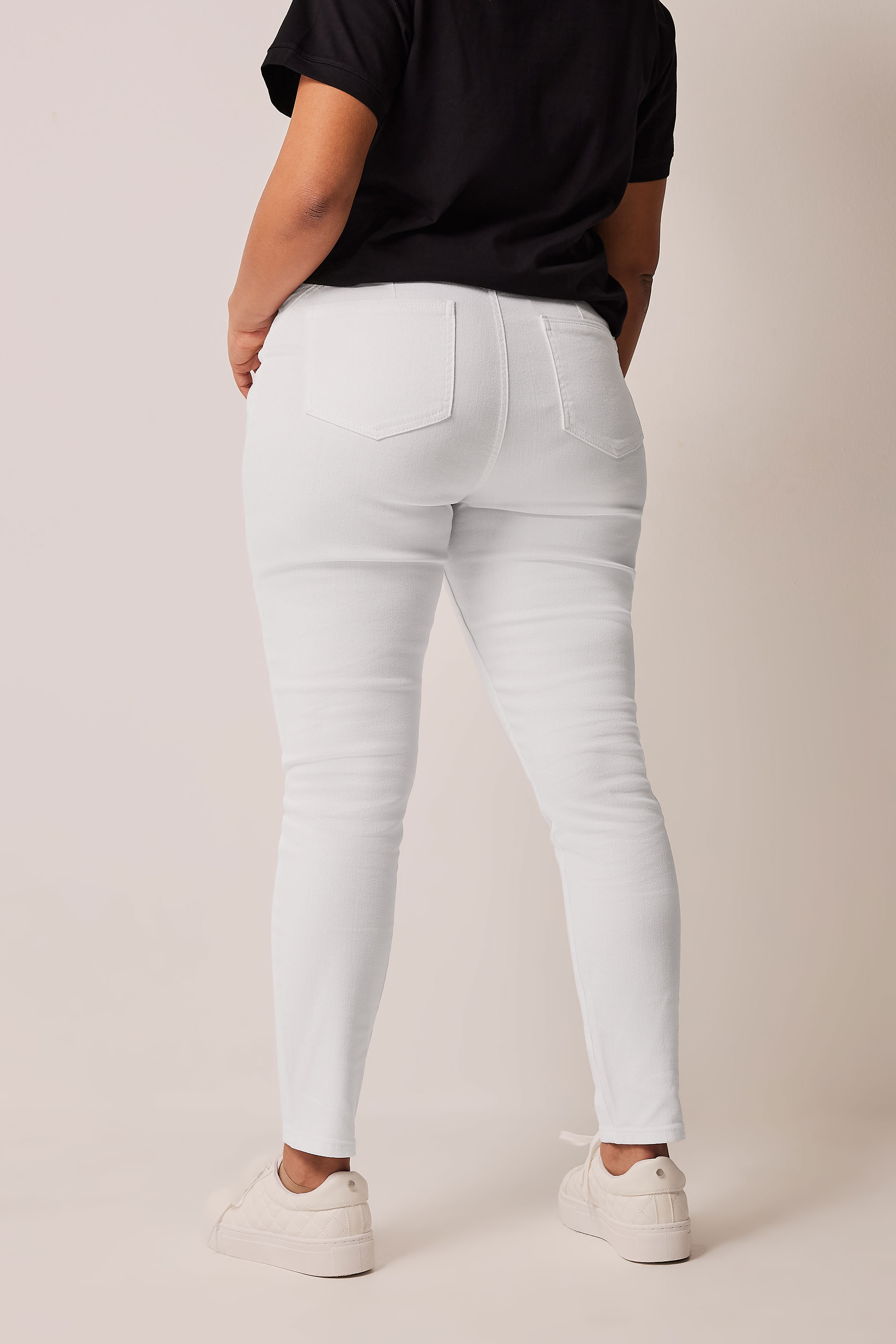 EVANS Plus Size White Shaper Contour Jeans | Evans 3