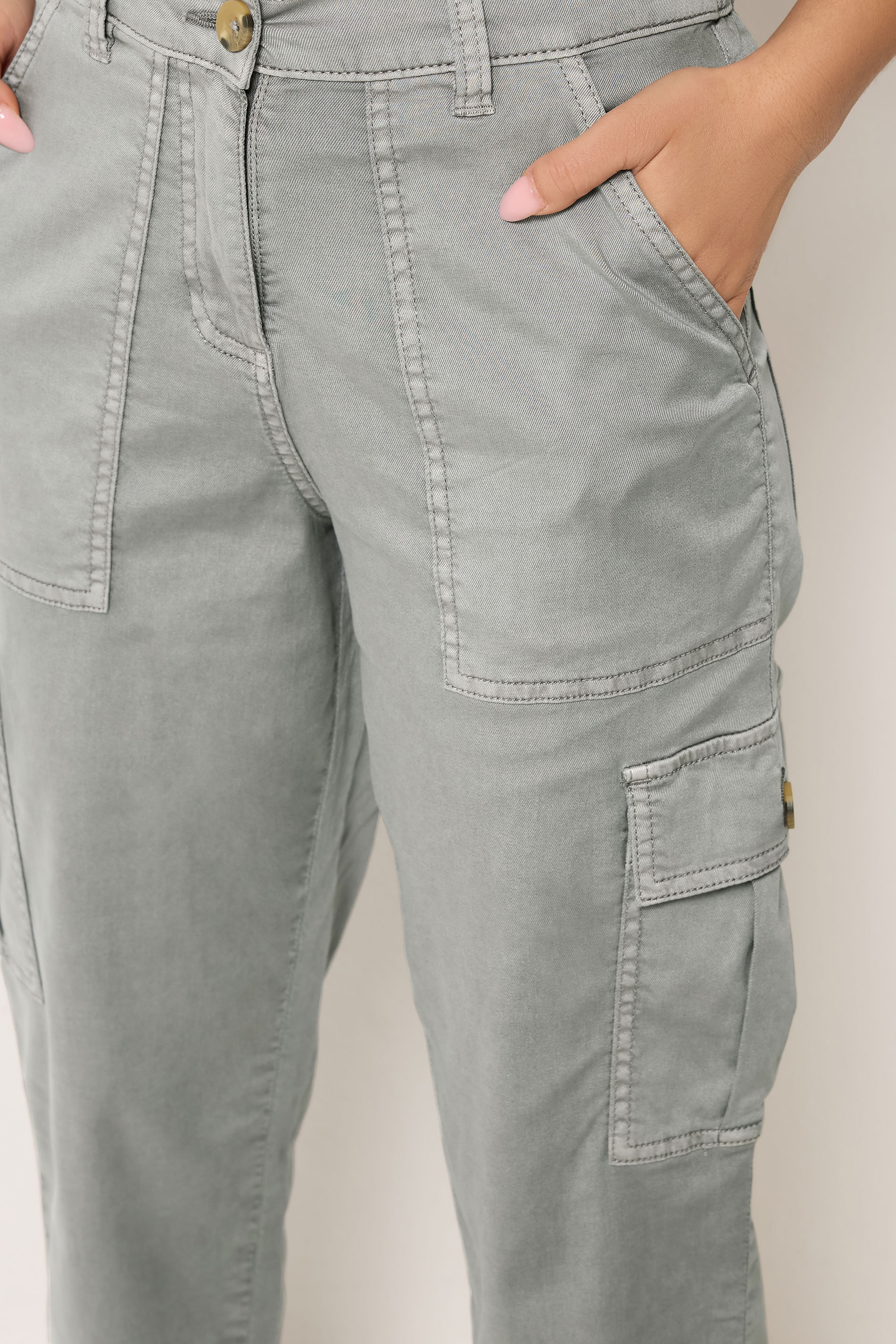 M&Co Petite Grey Cargo Trousers | M&Co 4