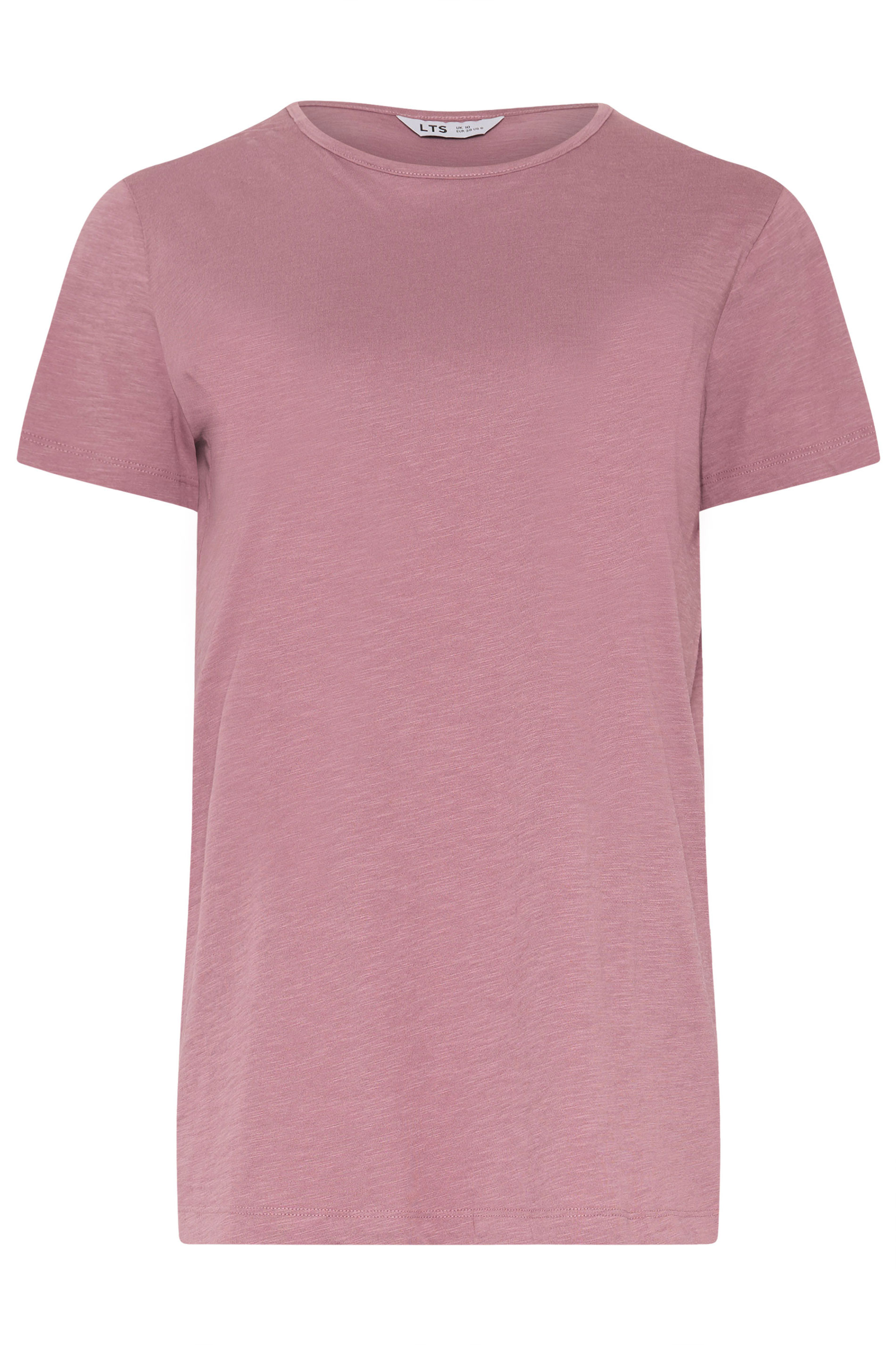 LTS Tall 2 PACK Women's Olive Green & Pink Marl Cotton T-Shirt | Long Tall Sally 9