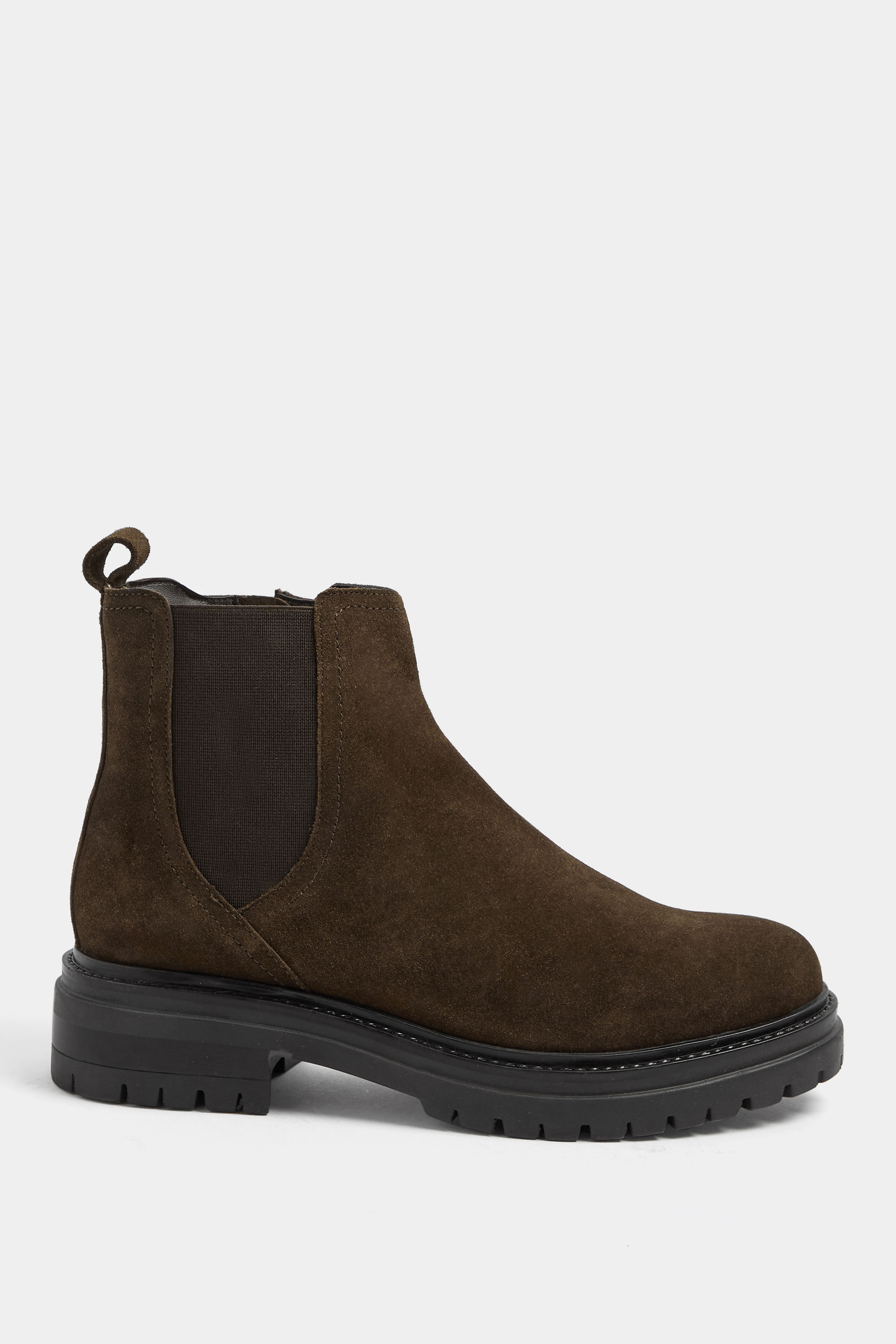 Chocolate Brown Suede Chelsea Boots In Wide E Fit | Yours Clothing 2