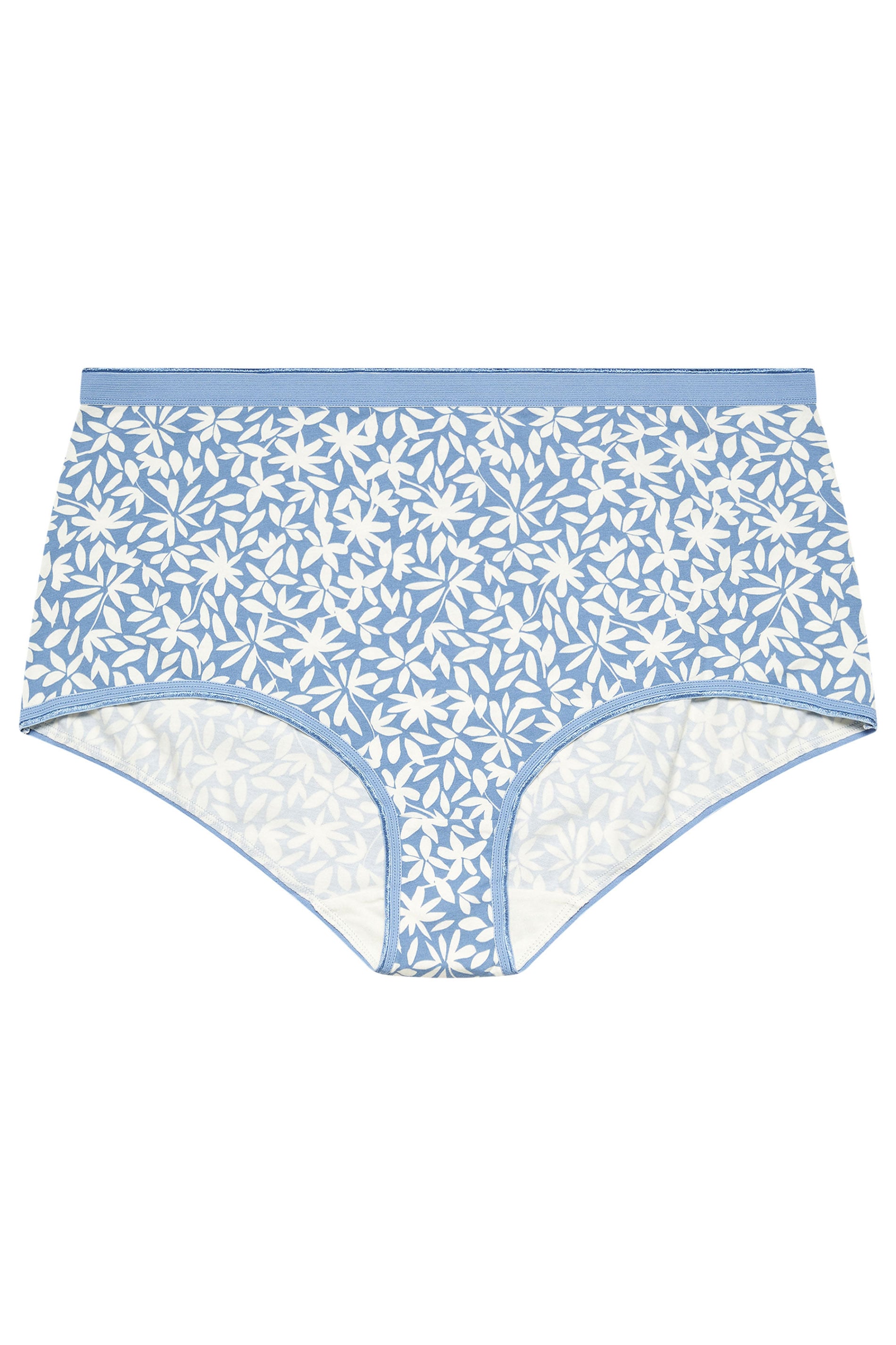 YOURSET 5 PACK Plus Size Blue Leaf Print Full Briefs | Yours Clothing 10