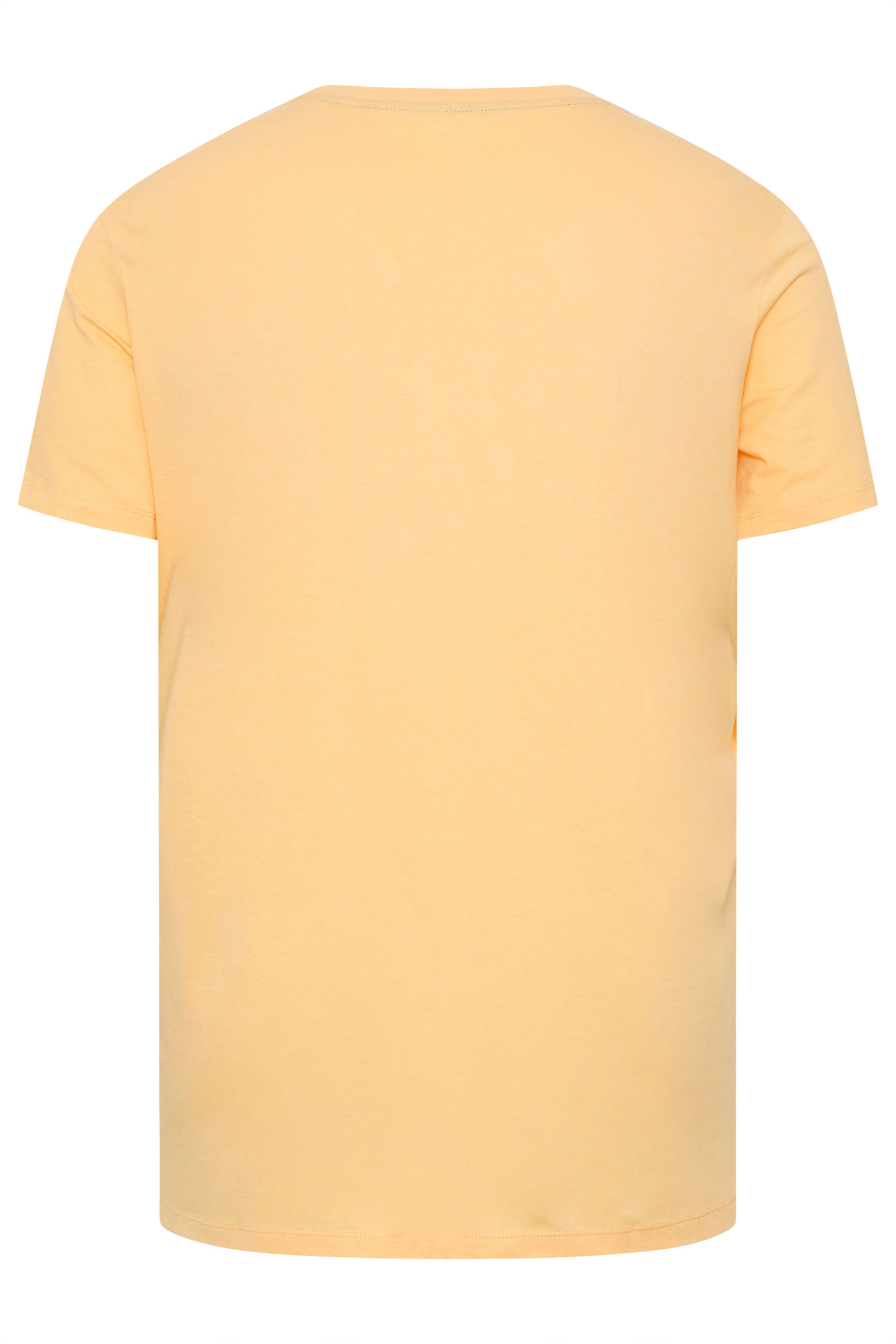 JACK & JONES Big & Tall 5 Pack Blue/Off-White/Yellow/Green/Pink Core T-Shirts | BadRhino 6