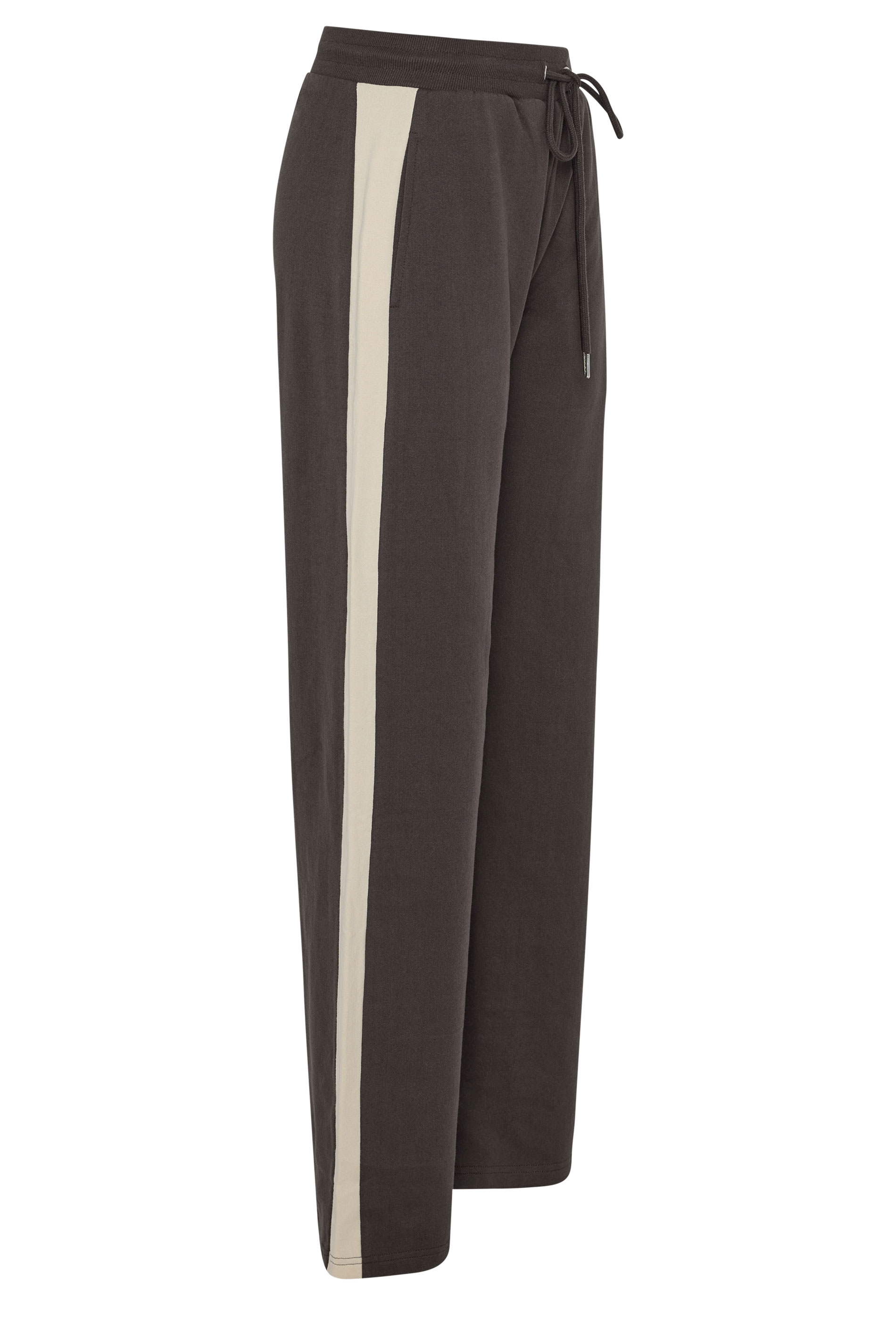 LTS Tall Women's Chocolate Brown Side Stripe Wide Leg Joggers | Long Tall Sally 2