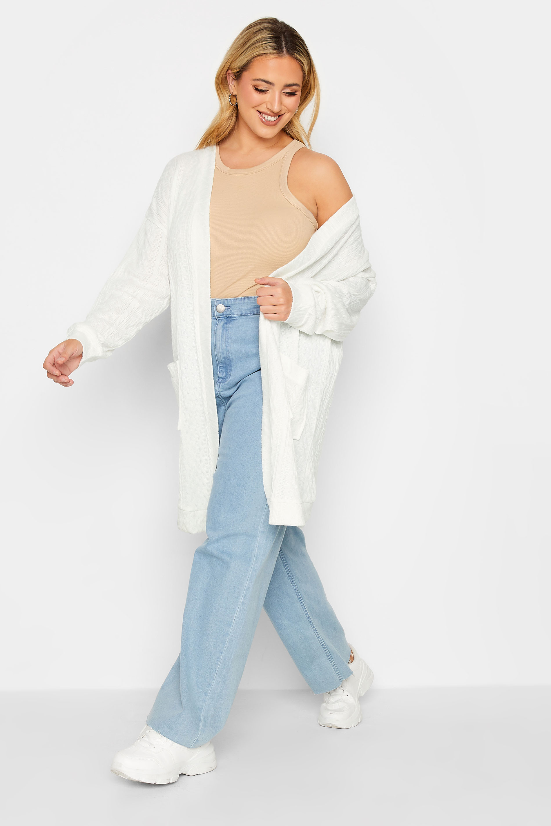 YOURS LUXURY Plus Size White Soft Knit Cardigan | Yours Clothing