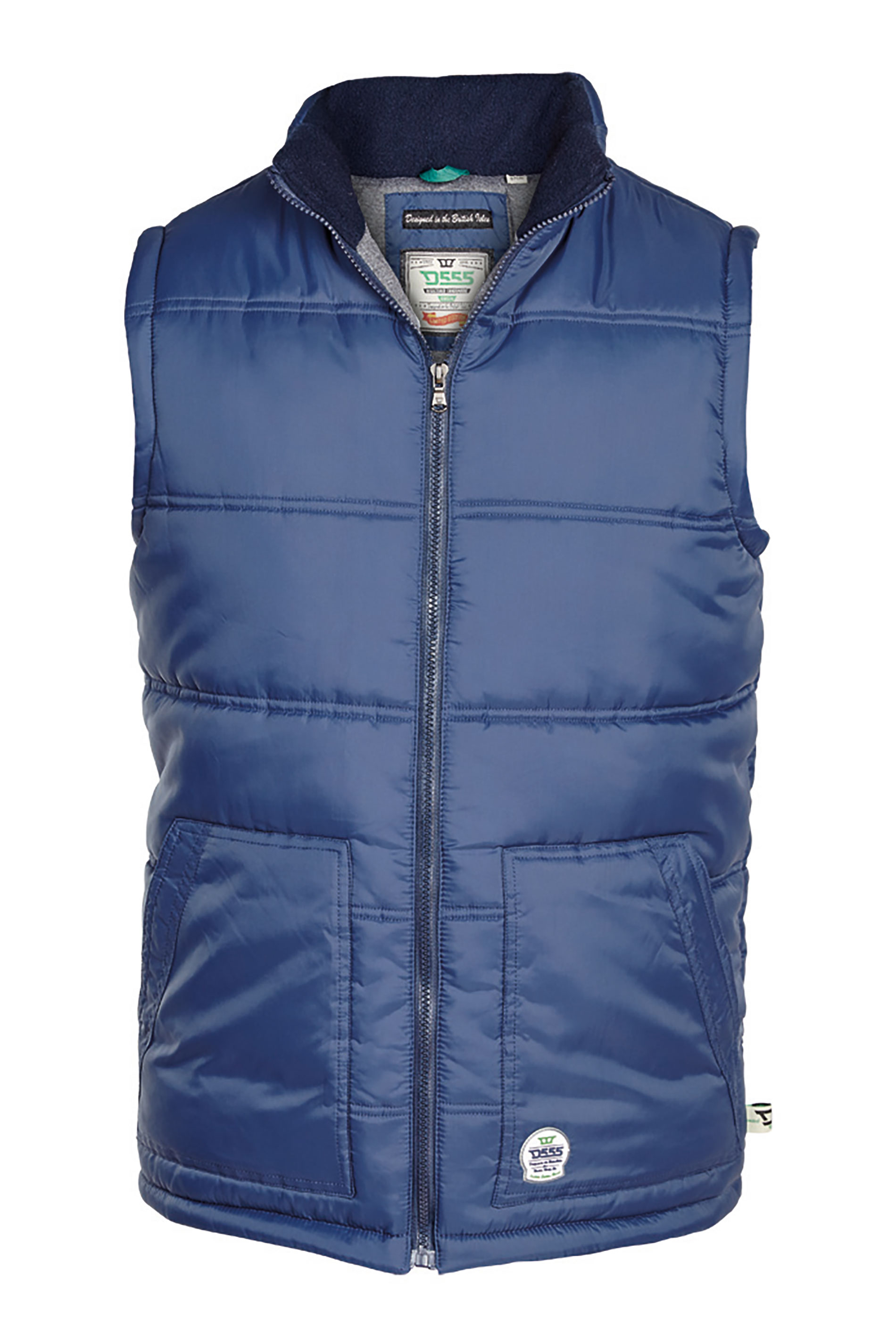 D555 Navy Heavy Padded Gilet | BadRhino