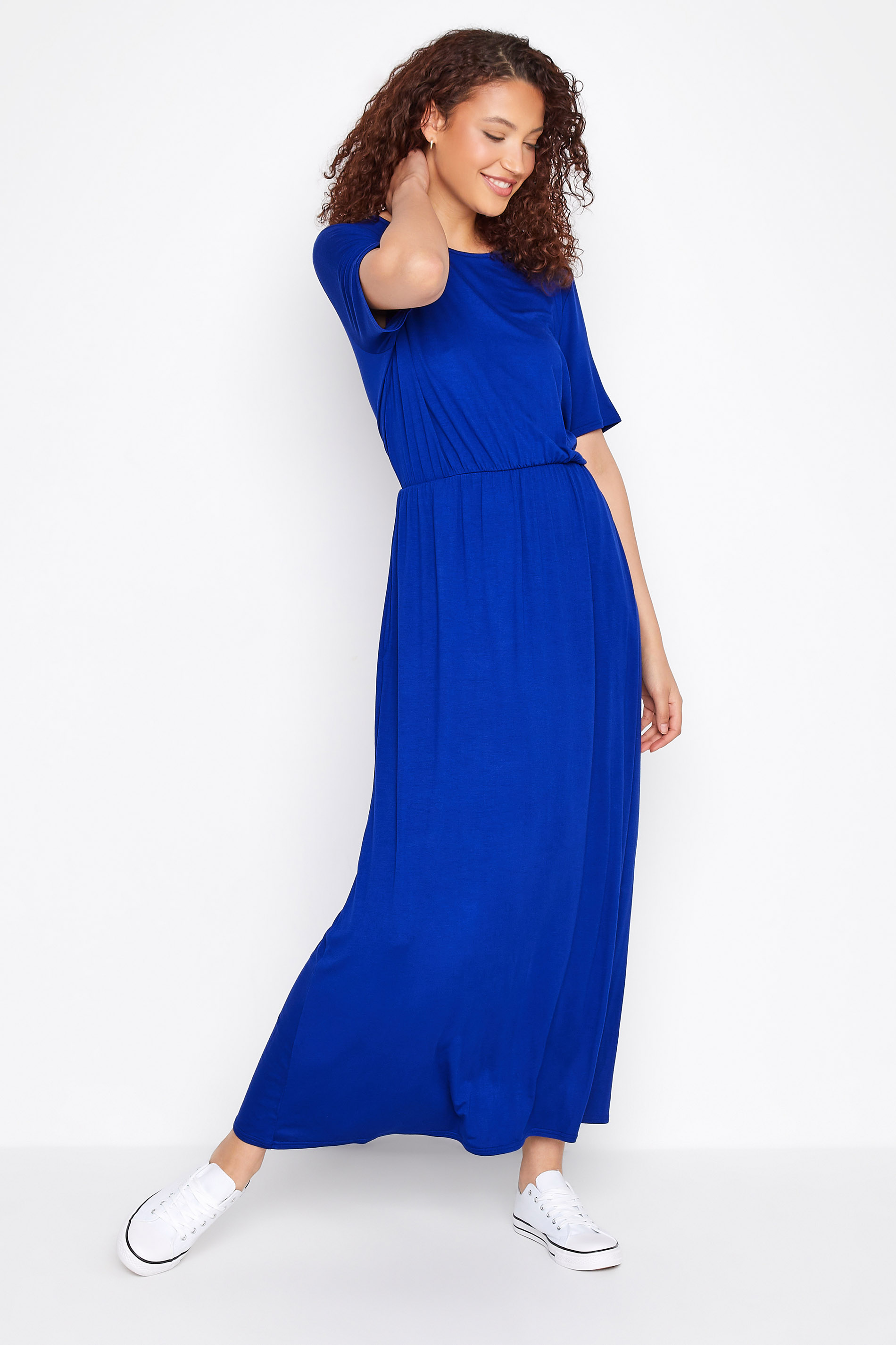 LTS Tall Cobalt Blue Pocket Midaxi Dress_B.jpg
