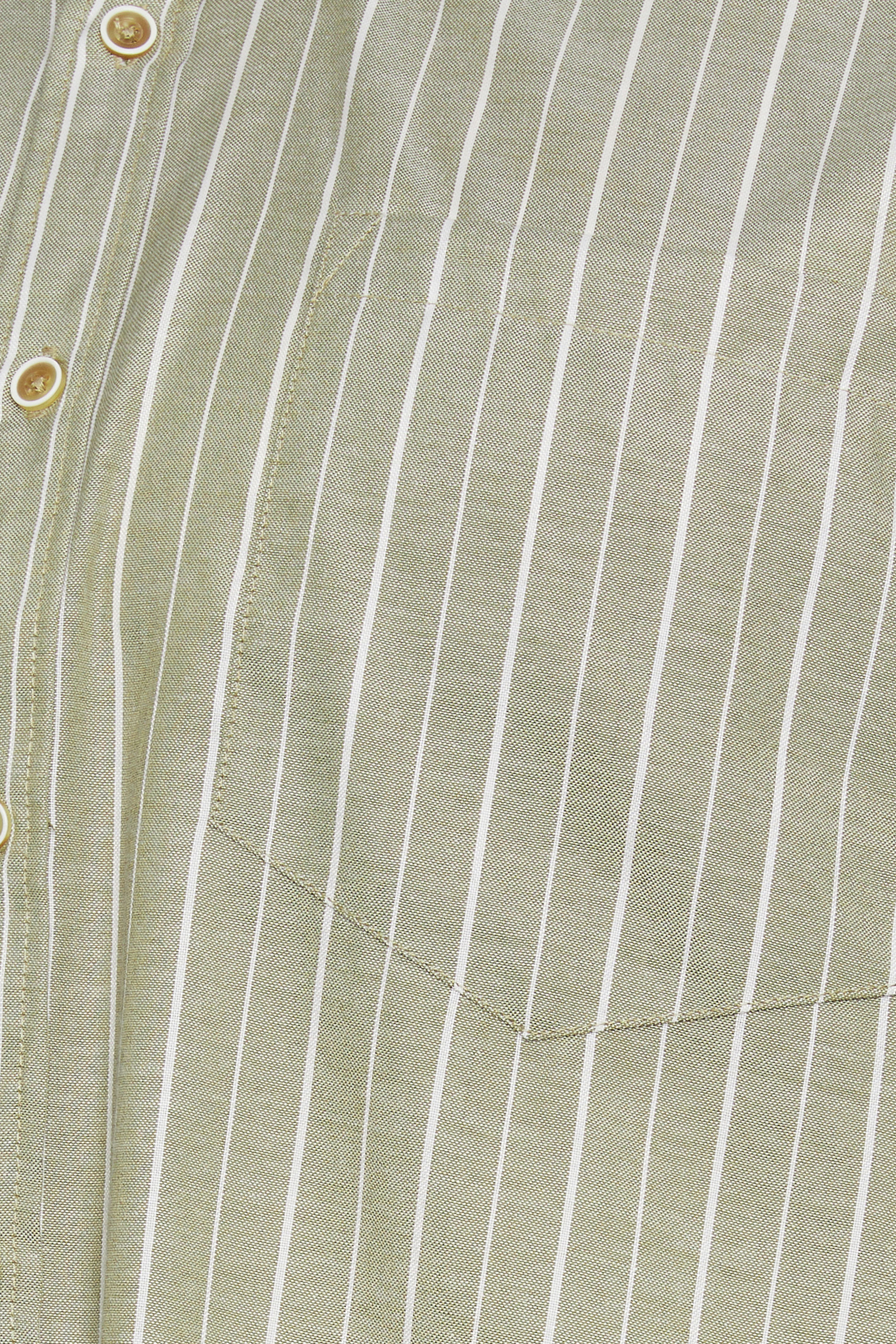 Espionage Big & Tall Sage Green Stripe Short Sleeve Oxford Shirt | BadRhino 2