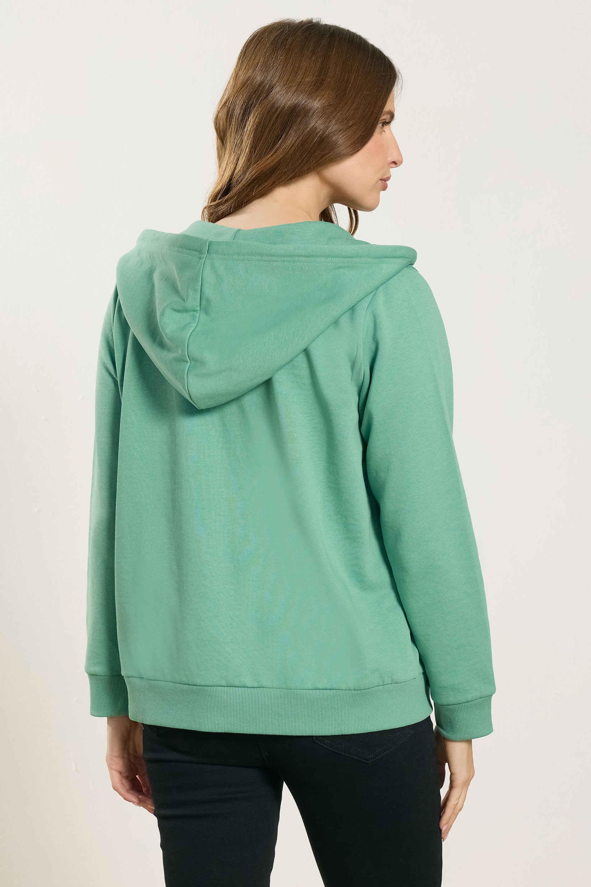 M&Co Green Essential Zip Hoodie | M&Co 2