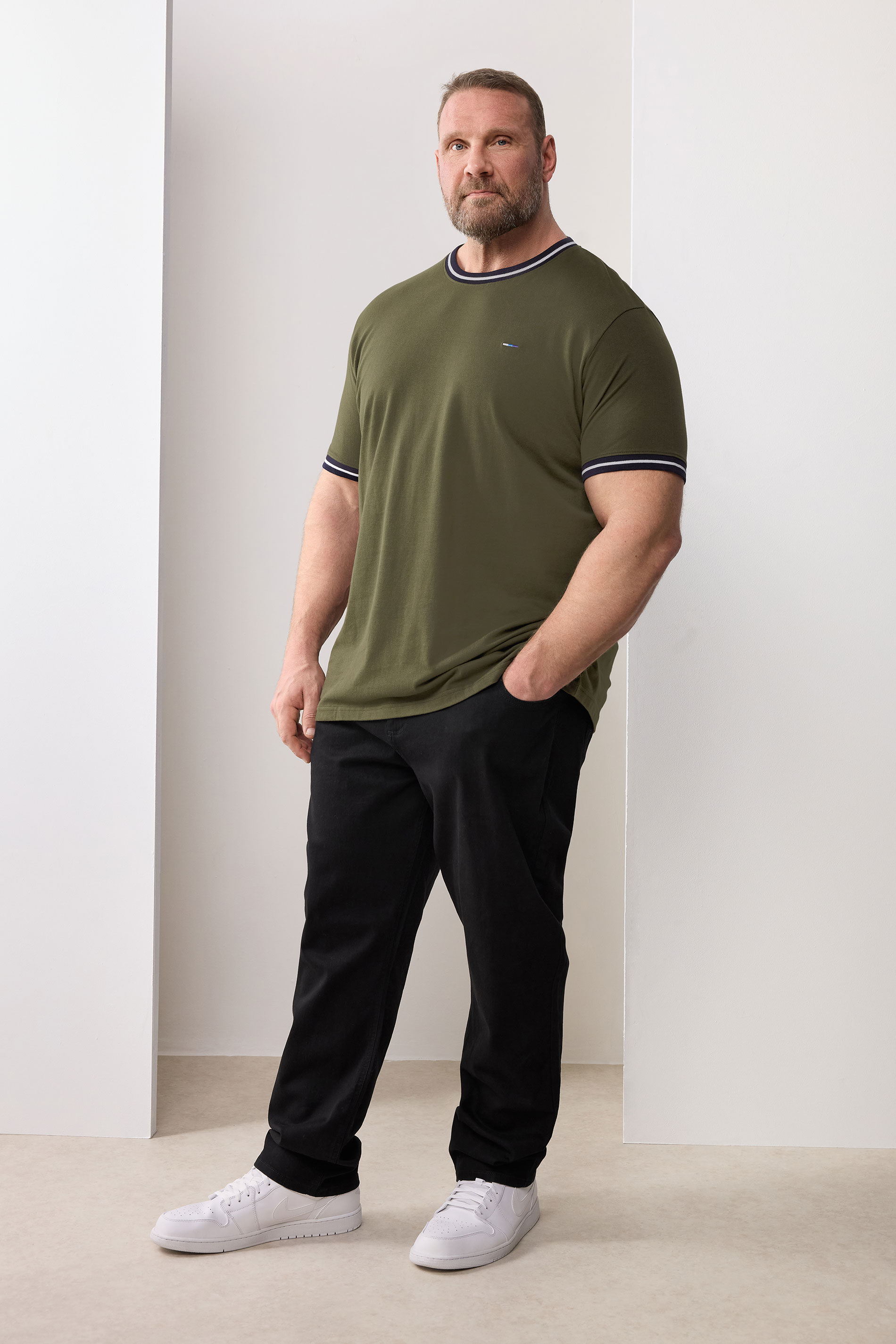 BadRhino Big & Tall Black Elasticated Waist Stretch Jeans | BadRhino 3