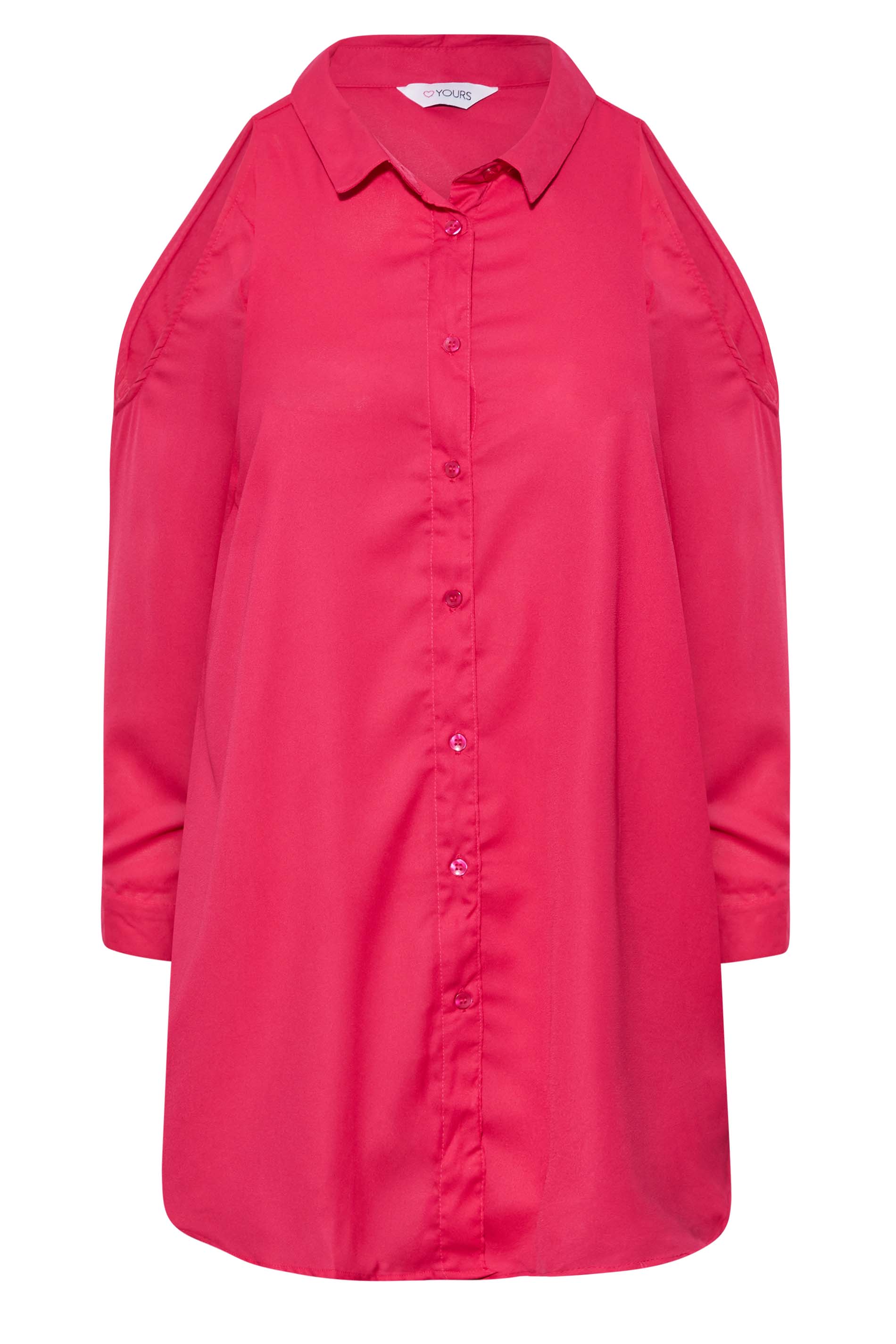 Fully In Charge Oversized Shirt - Hot Pink