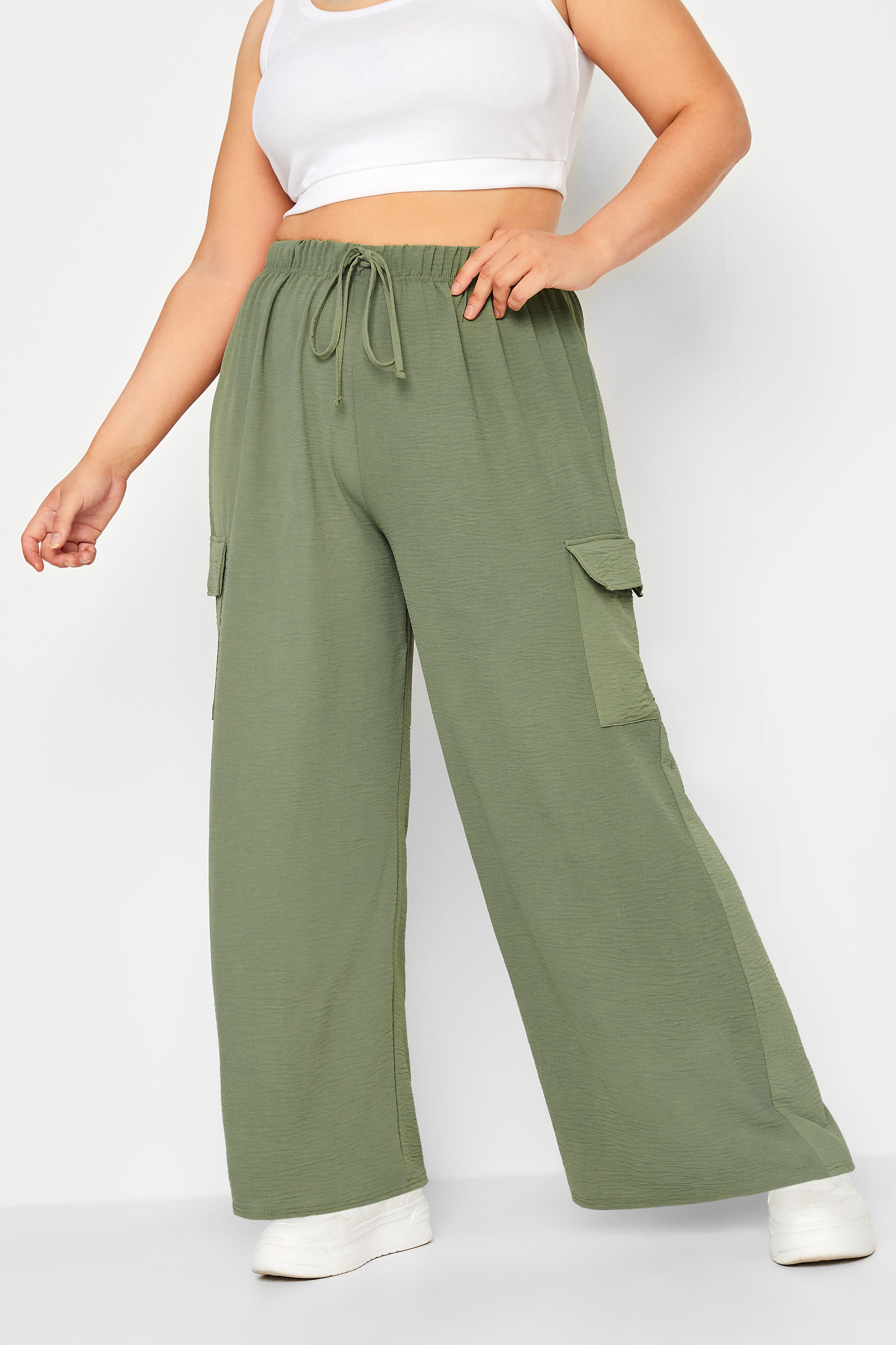 Yours Curve Womens Plus Size Plus Size Cargo Trousers