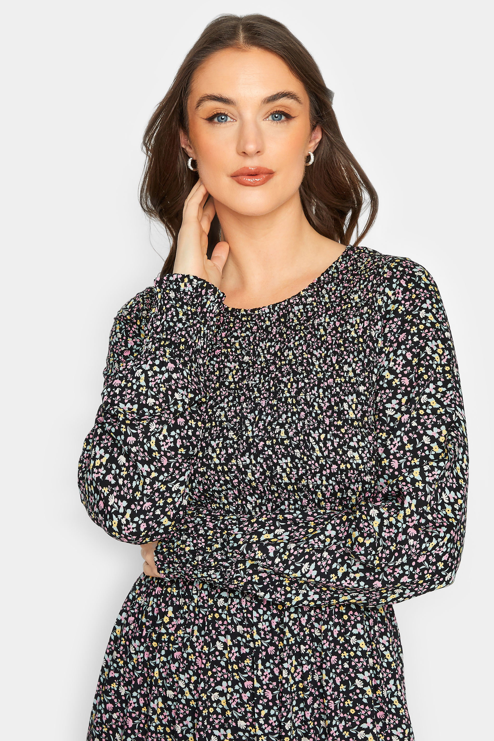 tall shirred dress