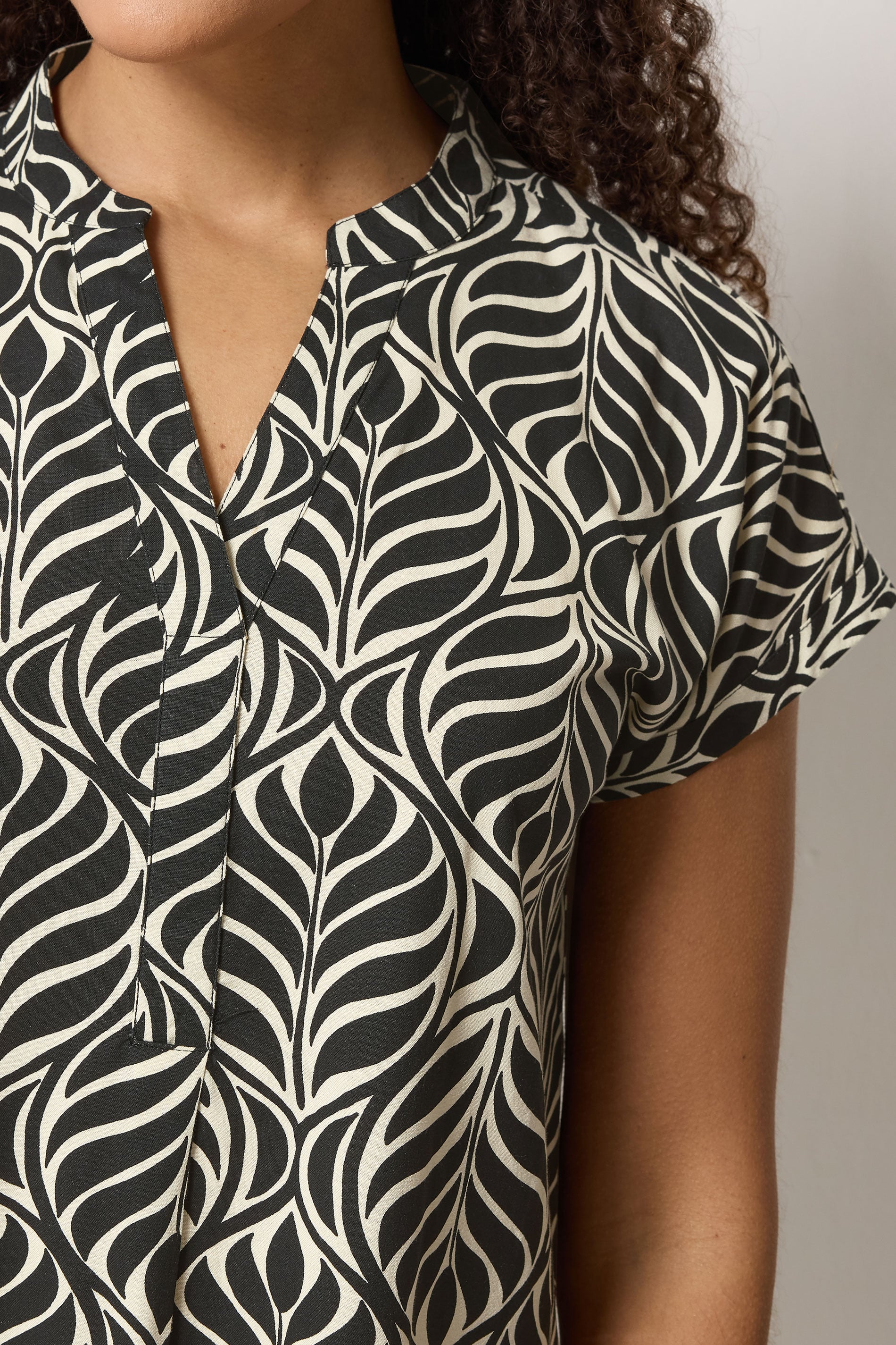 M&Co Women's Black Leaf Print Mini Dress | M&Co 5