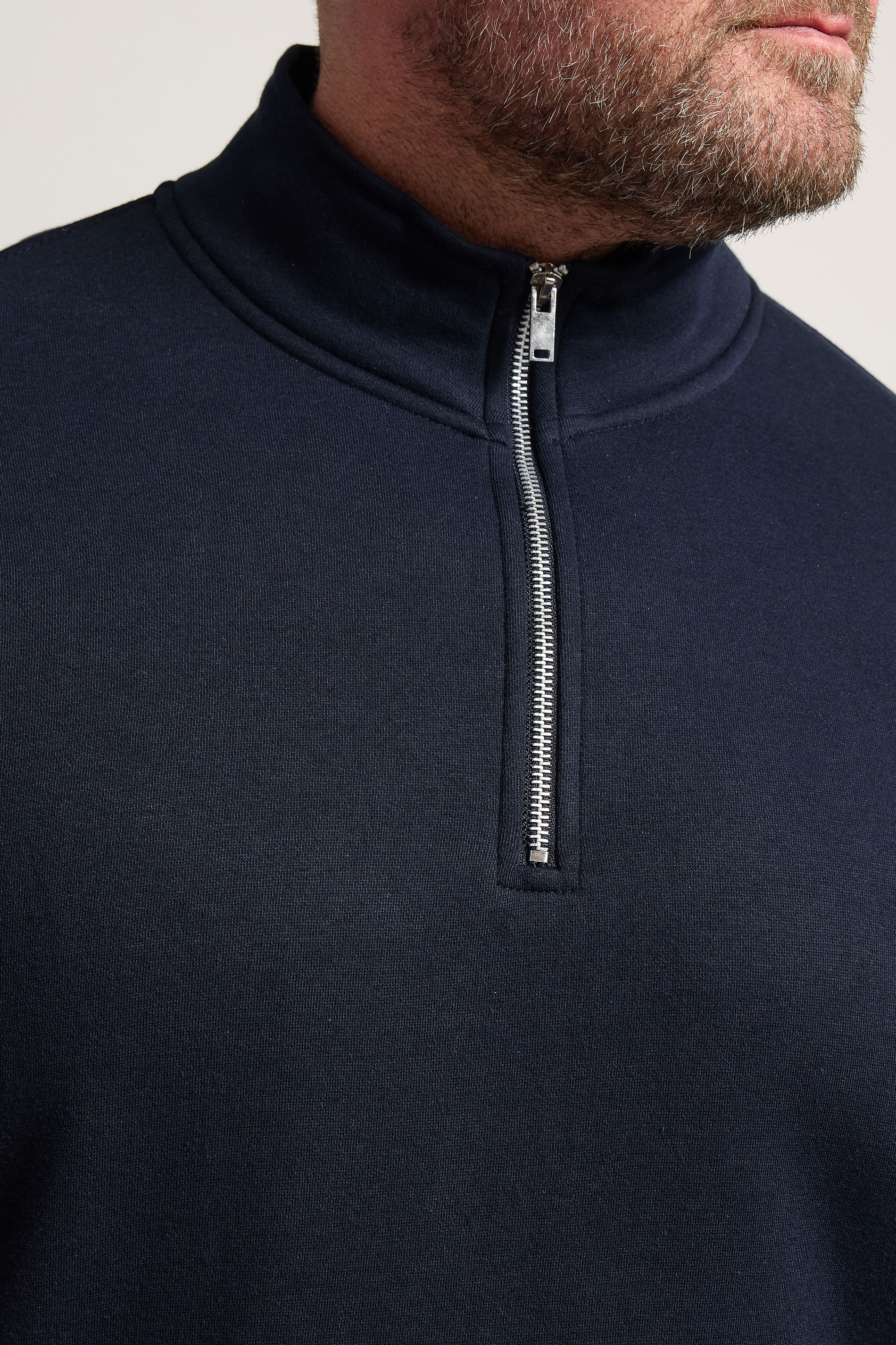 BadRhino Big & Tall Navy Blue Quarter Zip Sweatshirt | BadRhino 4