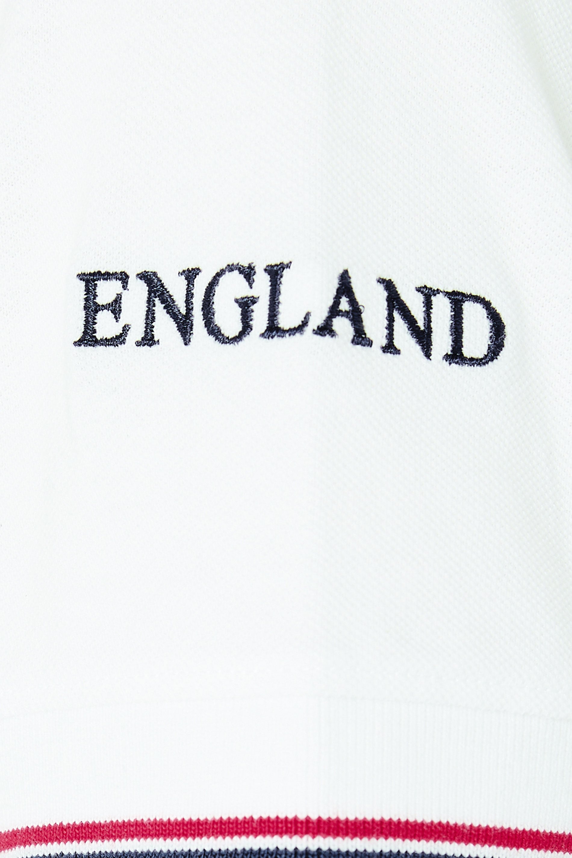BadRhino Big & Tall White England Embroided Polo Shirt | BadRhino 7