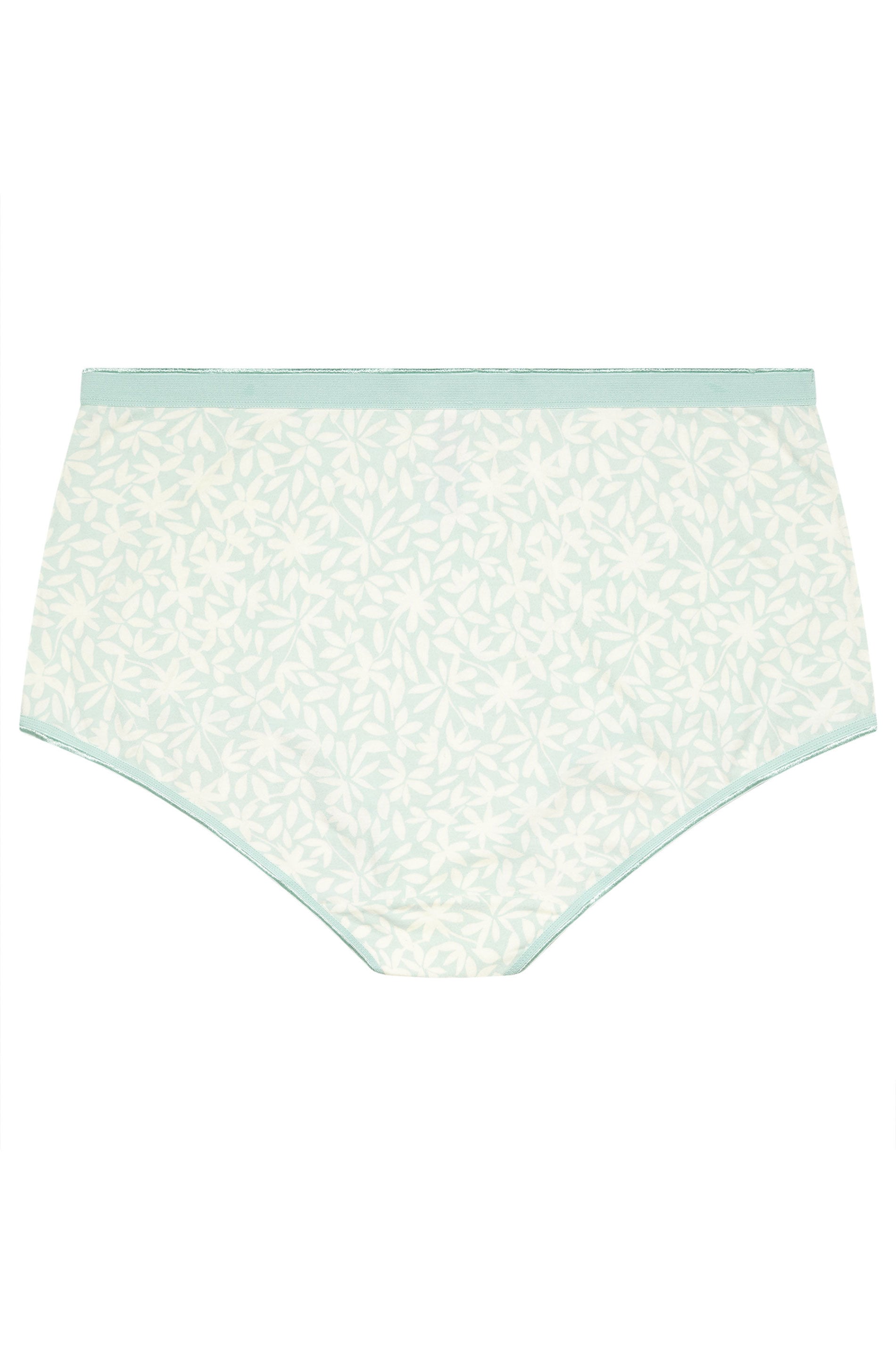 YOURSET 5 PACK Plus Size Blue Leaf Print Full Briefs | Yours Clothing 11