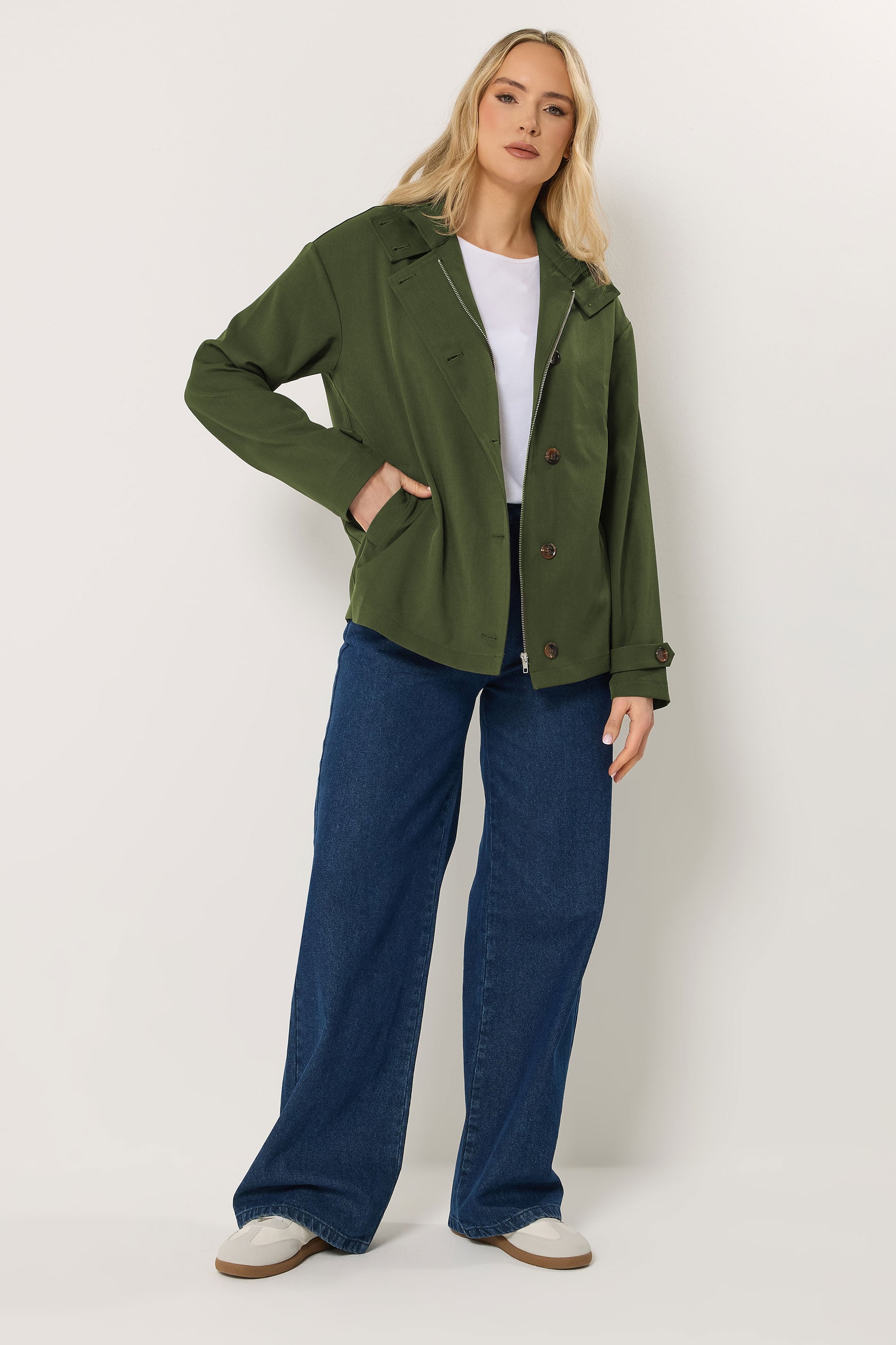 LTS Tall Women's Olive Green Utility Jacket | Long Tall Sally 2