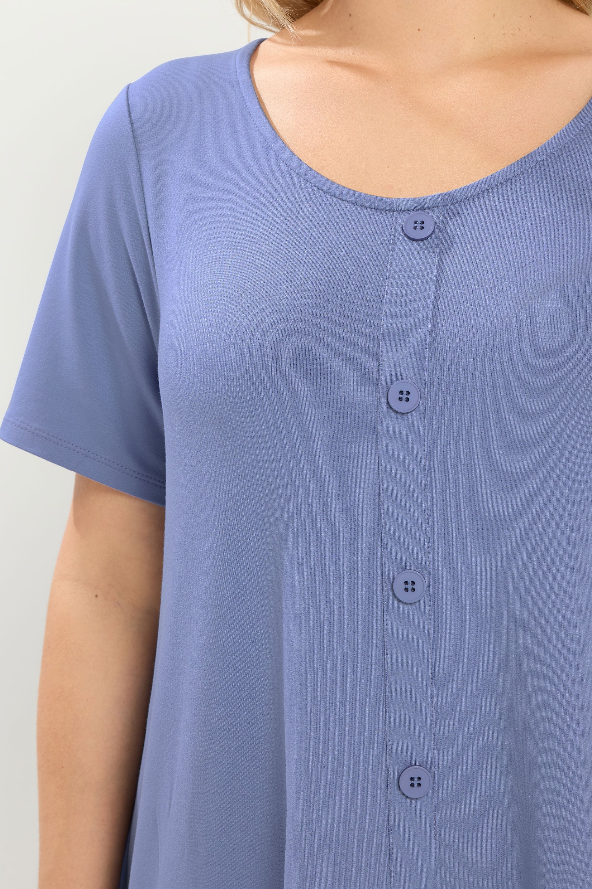 YOURS Plus Size Blue Soft Touch Top | Yours Clothing 4