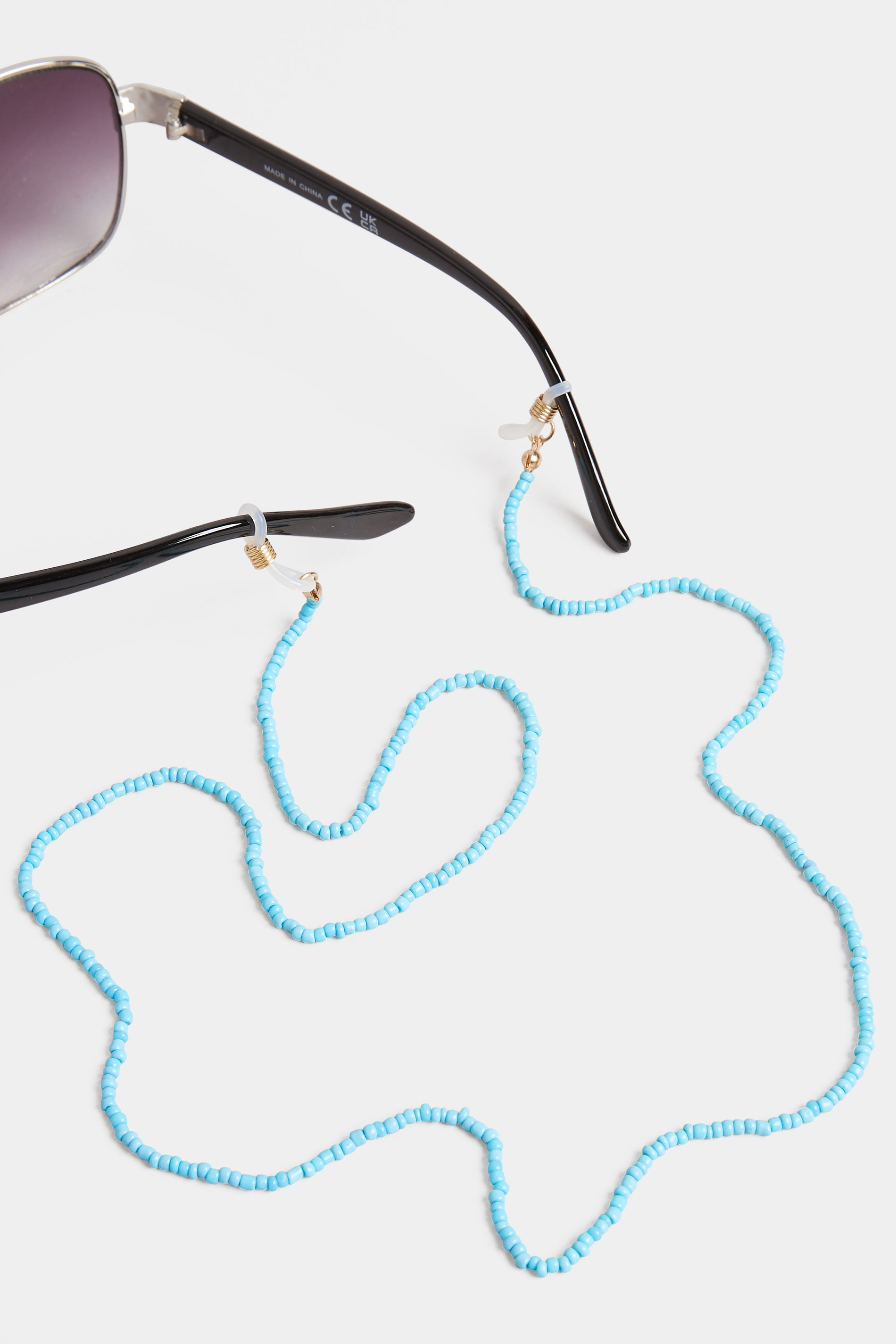 Blue Beaded Sunglasses Chain | Yours Clothing 1