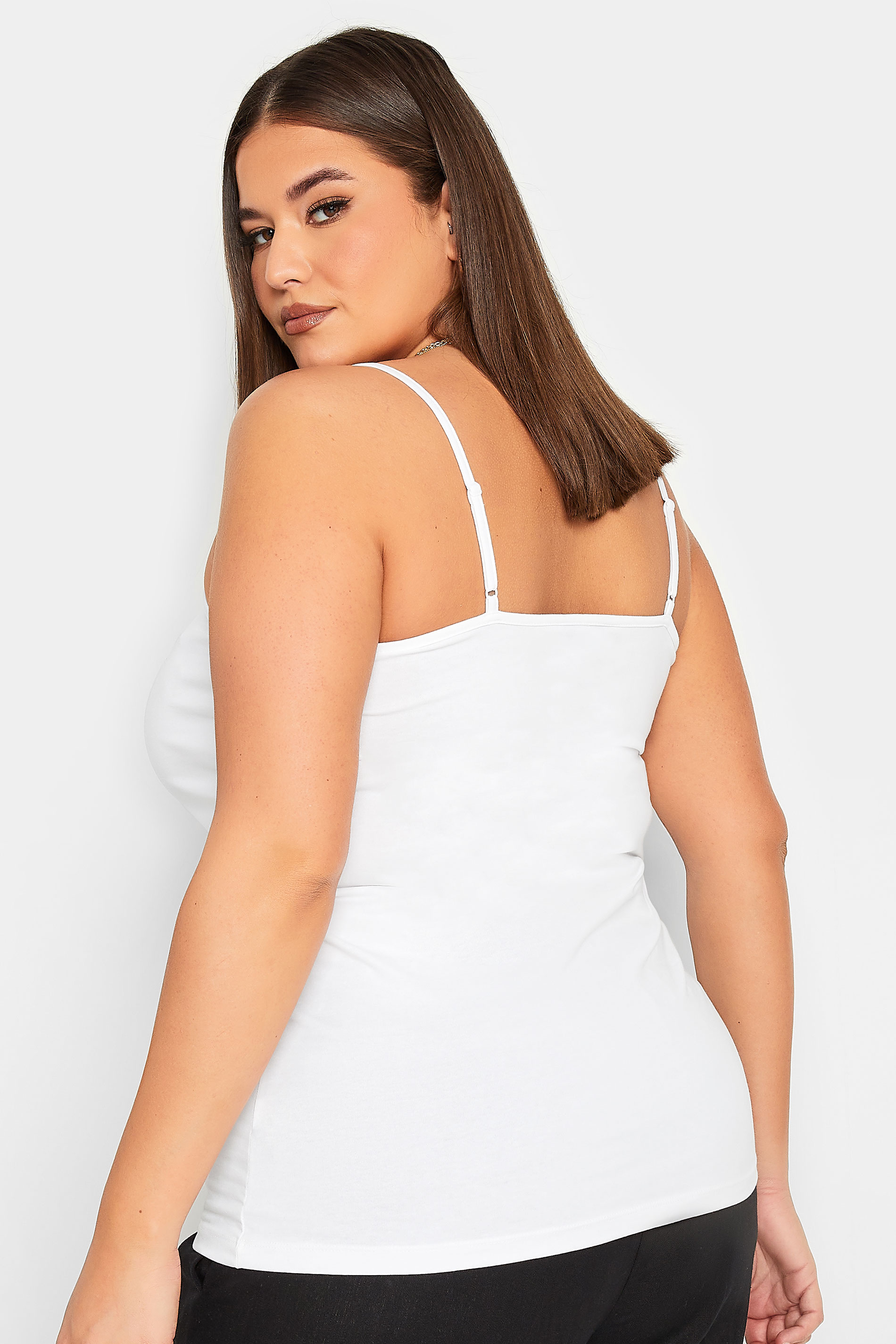 Plus Size White Cami Vest Top | Yours Clothing 3