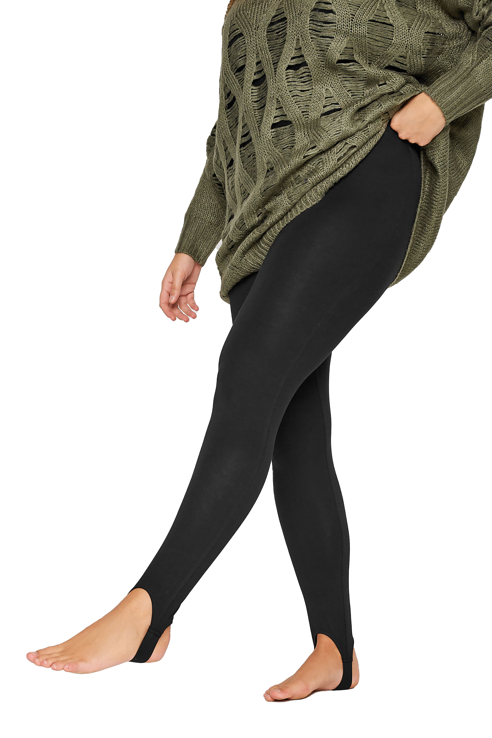 Yours Curve Plus Size Stirrup Leggings