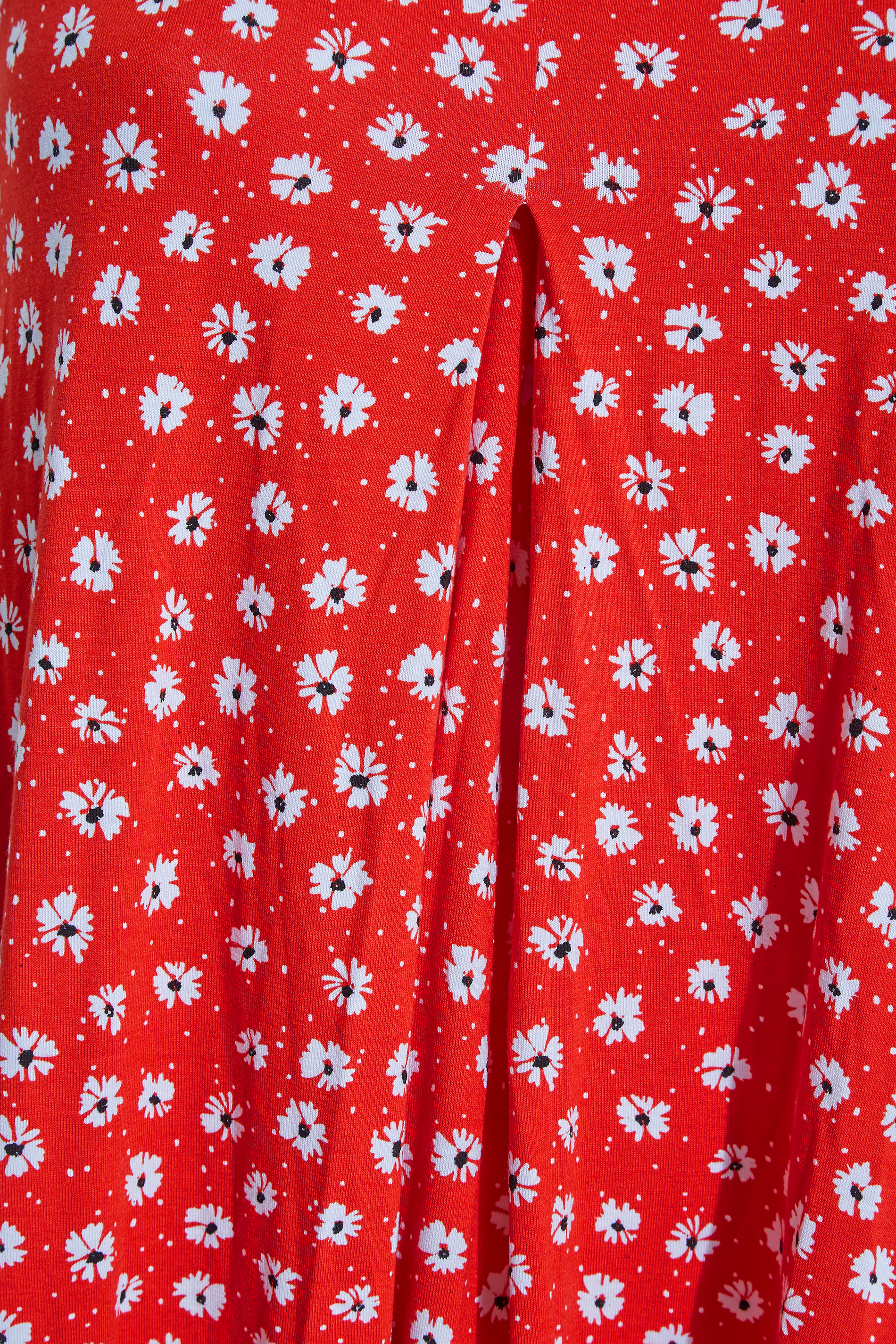 Grande taille  Tops Grande taille  Débardeurs & Caracos | Débardeur Jersey Rouge en Floral Volanté - BP85145