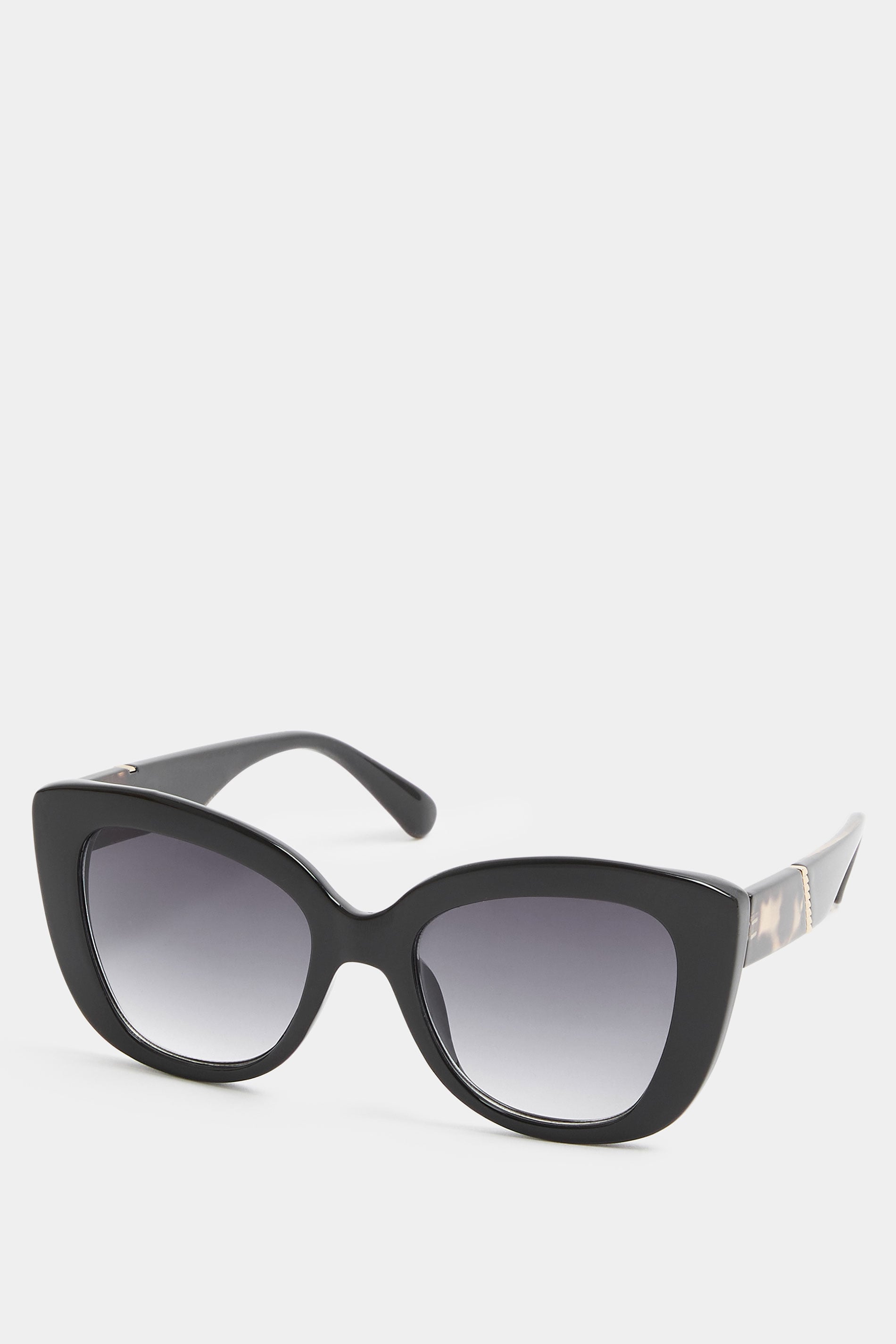Black Cat Eye Oversized Sunglasses | Yours Clothing 3