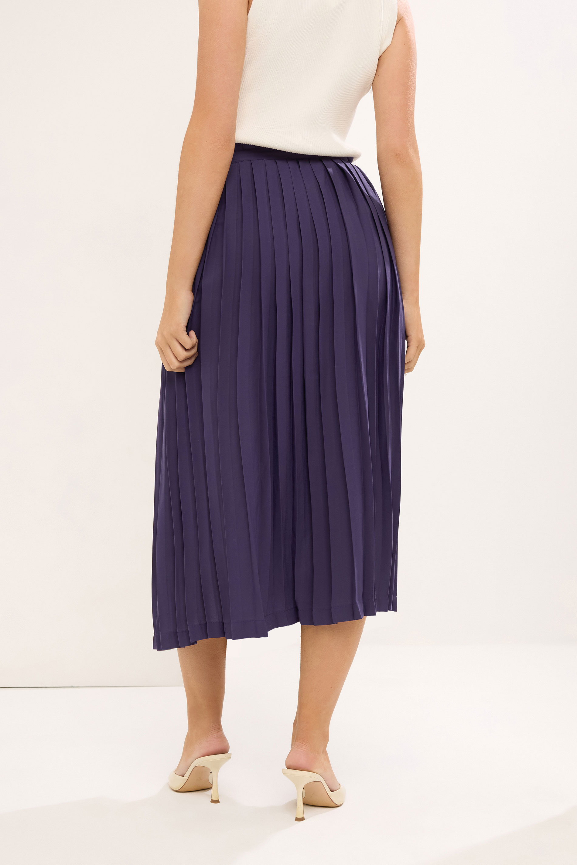 STAR Purple Pleated Belt Buckle Maxi Skirt | StarByJM 2