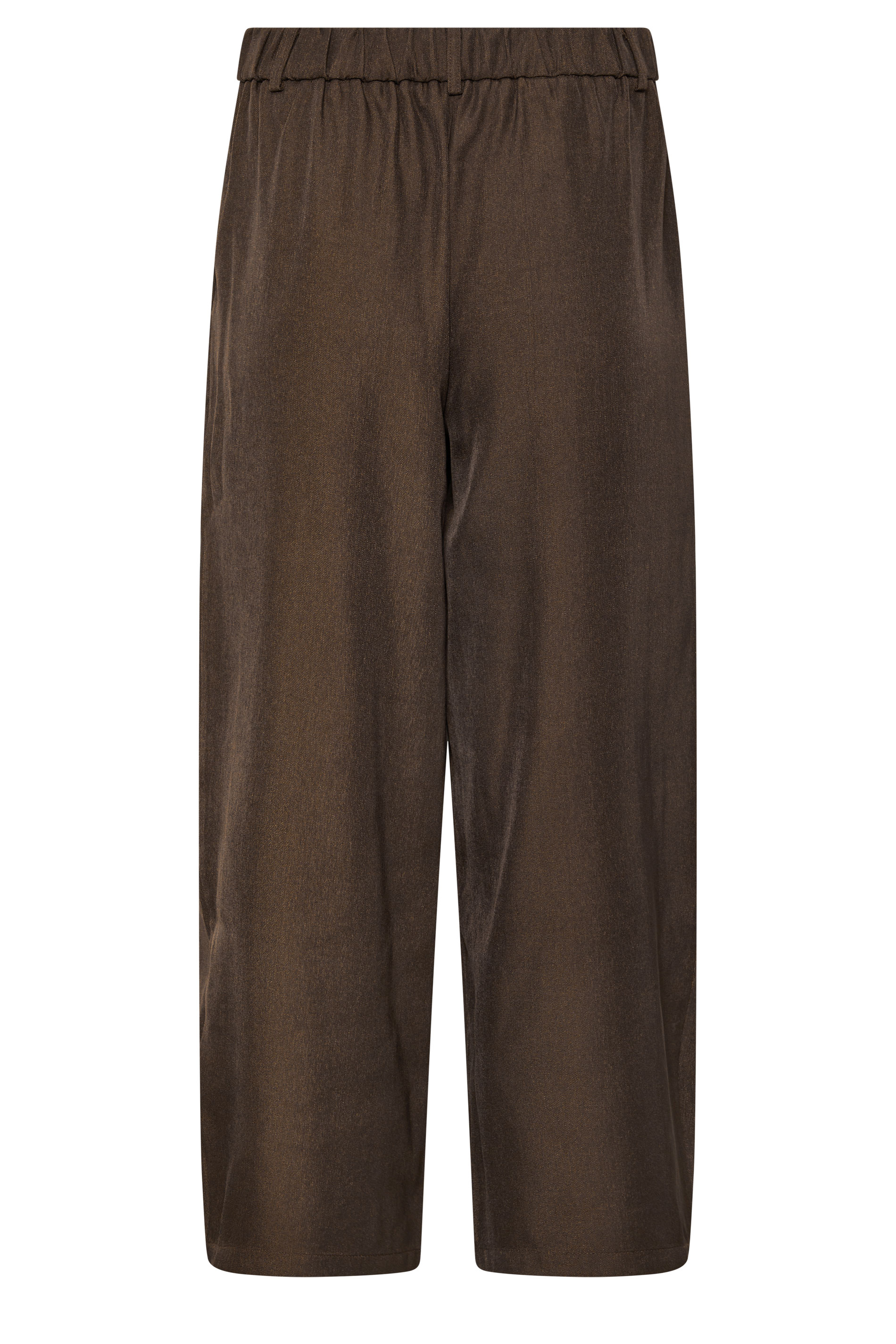 PixieGirl Petite Women's Chocolate Brown Pleated Wide Leg Trousers | Pixie Girl 2