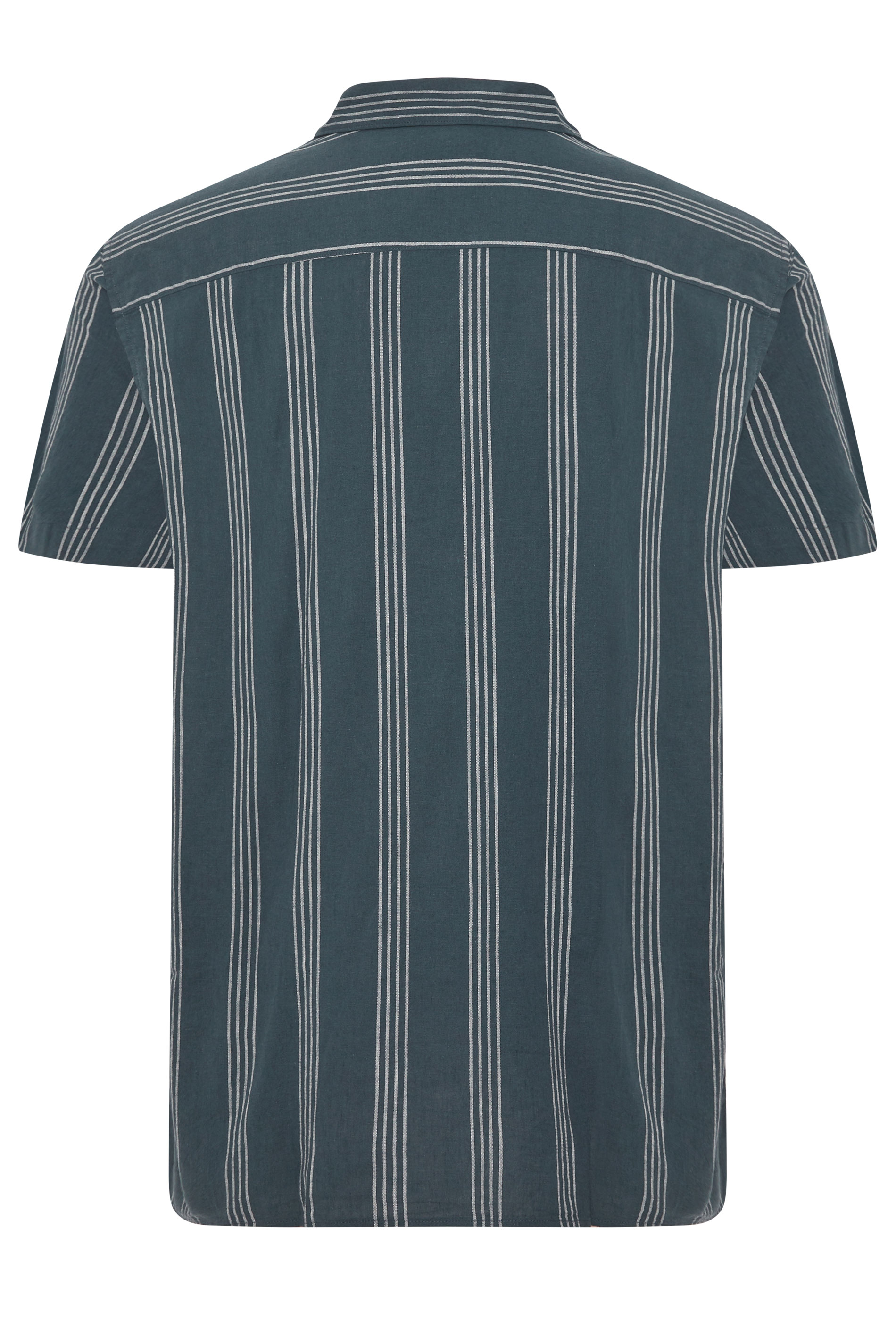 JACK & JONES Big & Tall Navy Blue Stripe Print Shirt | BadRhino 4