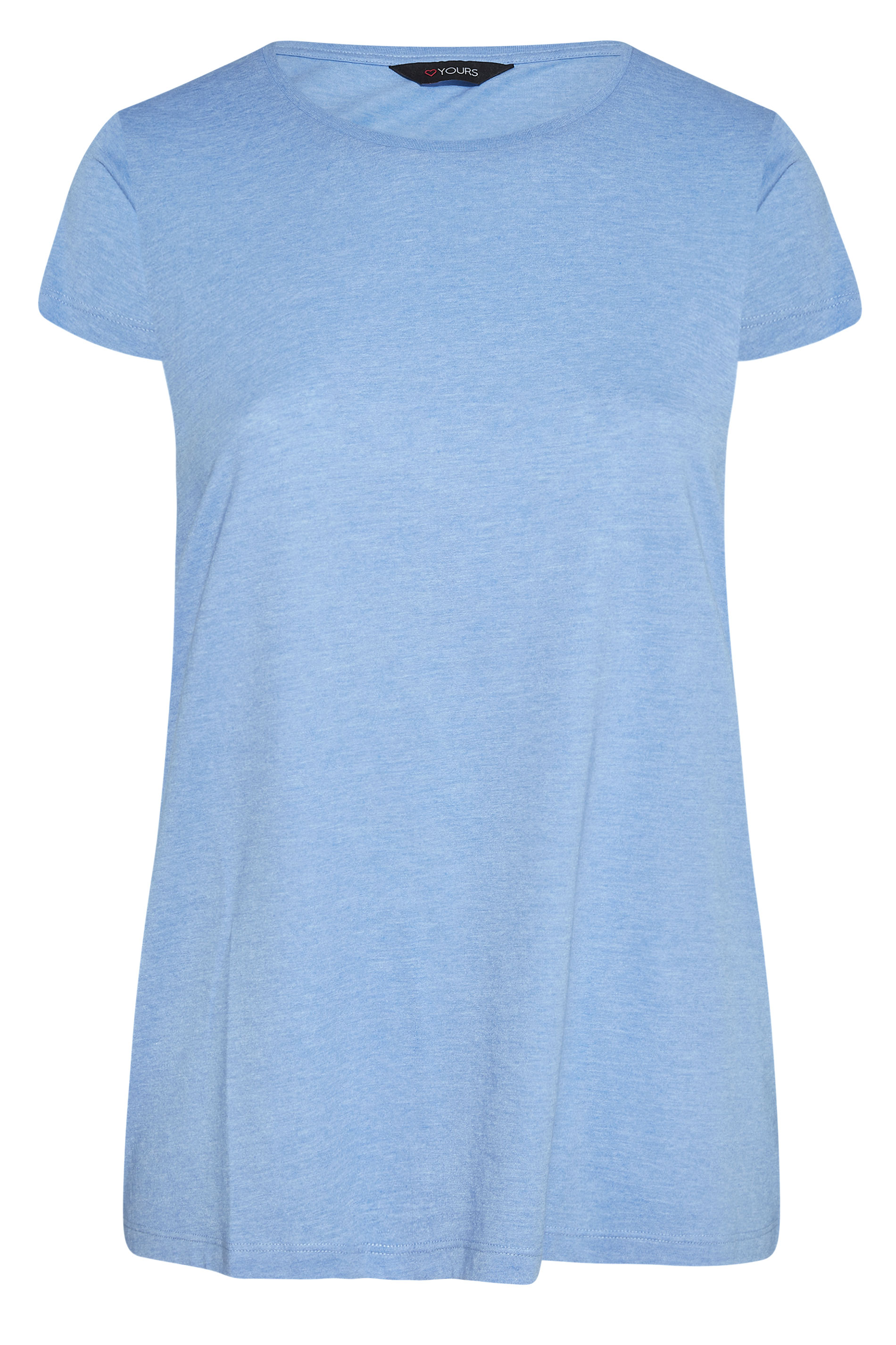 Grande taille  Tops Grande taille  T-Shirts Basiques & Débardeurs | T-Shirt Bleu Ciel en Jersey - VU64195