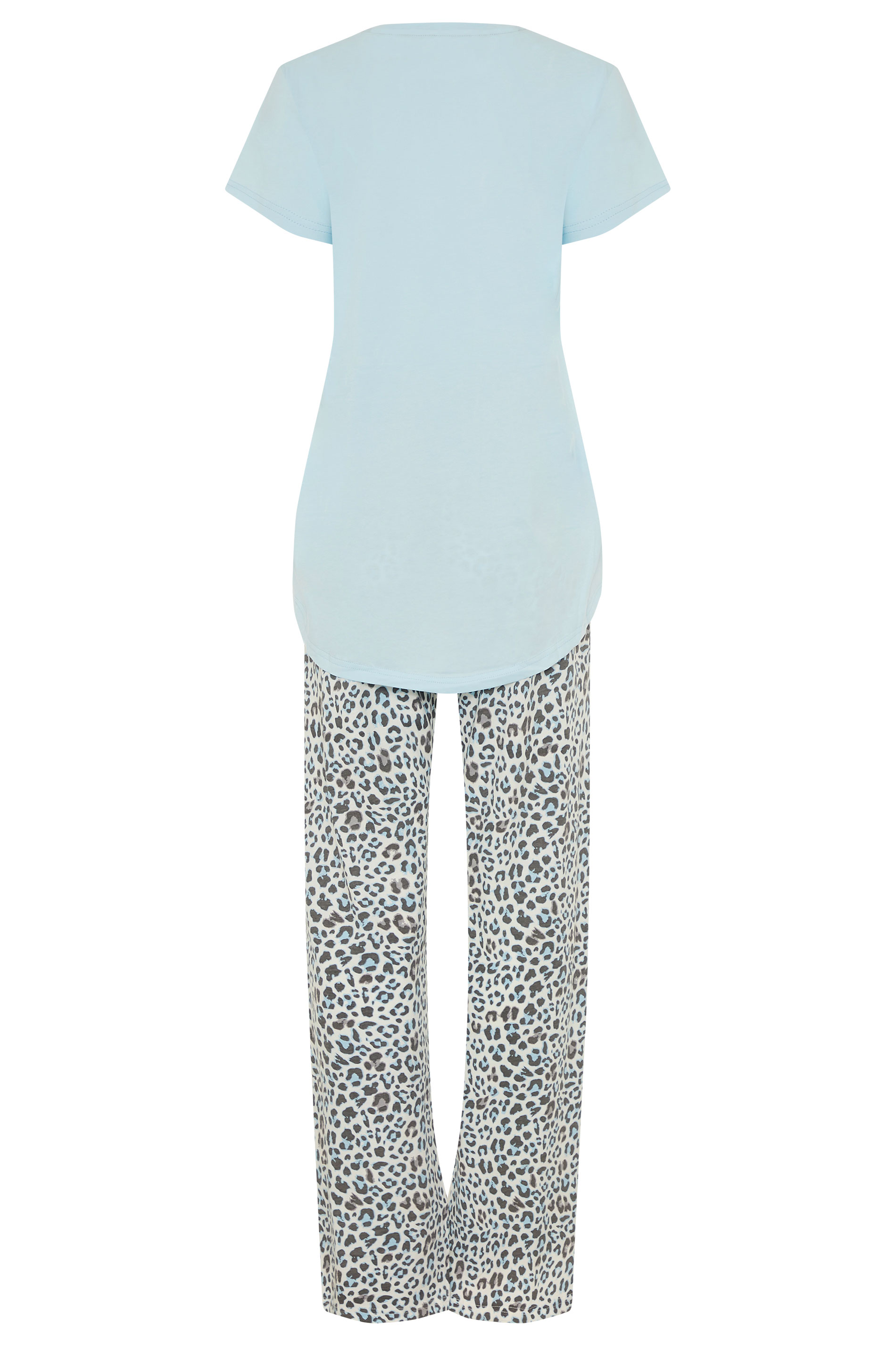 LTS Light Blue 'Cat Nap' Pyjama Set | Long Tall Sally