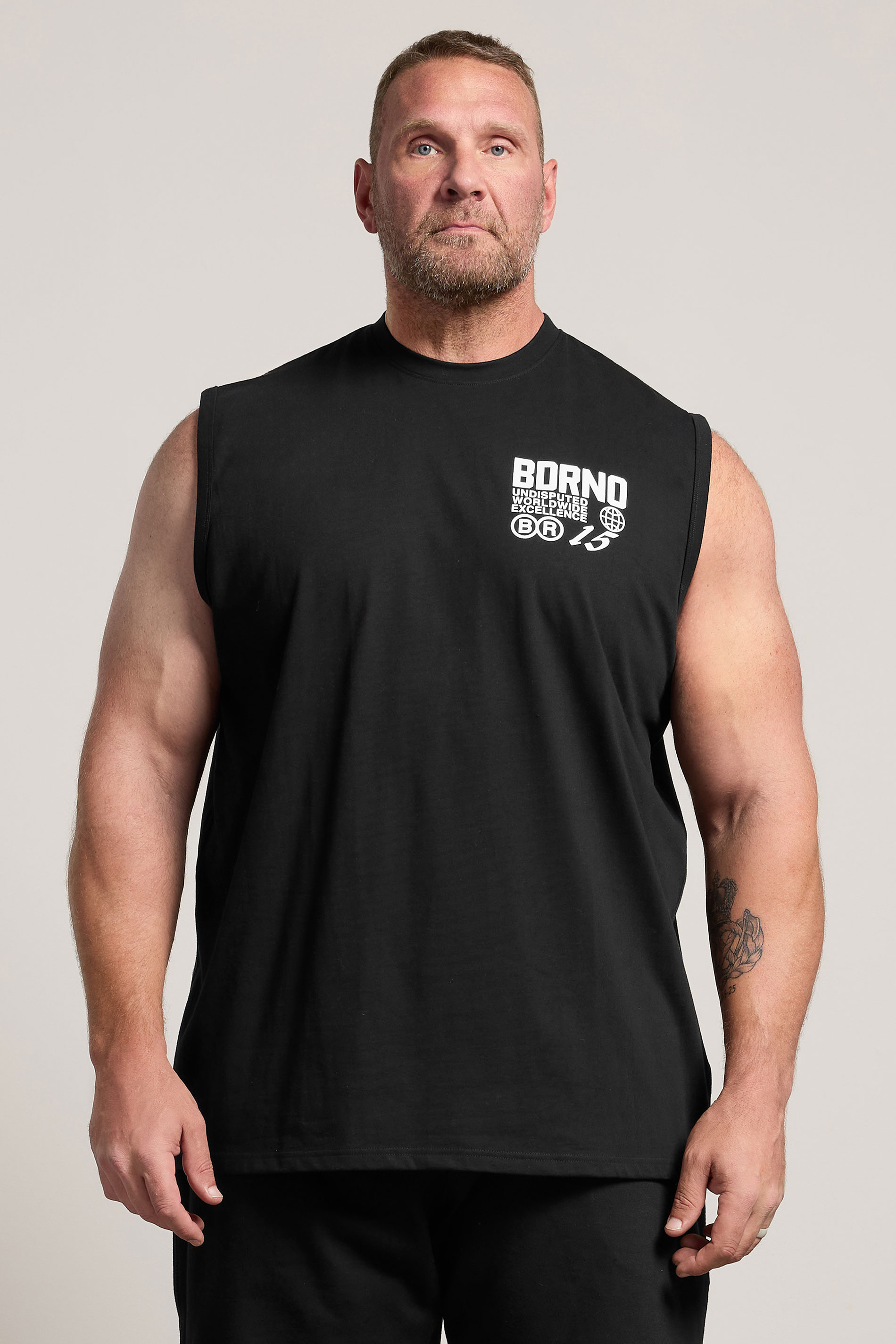 BDRNO Premium Big & Tall Black Printed Vest | BadRhino 2