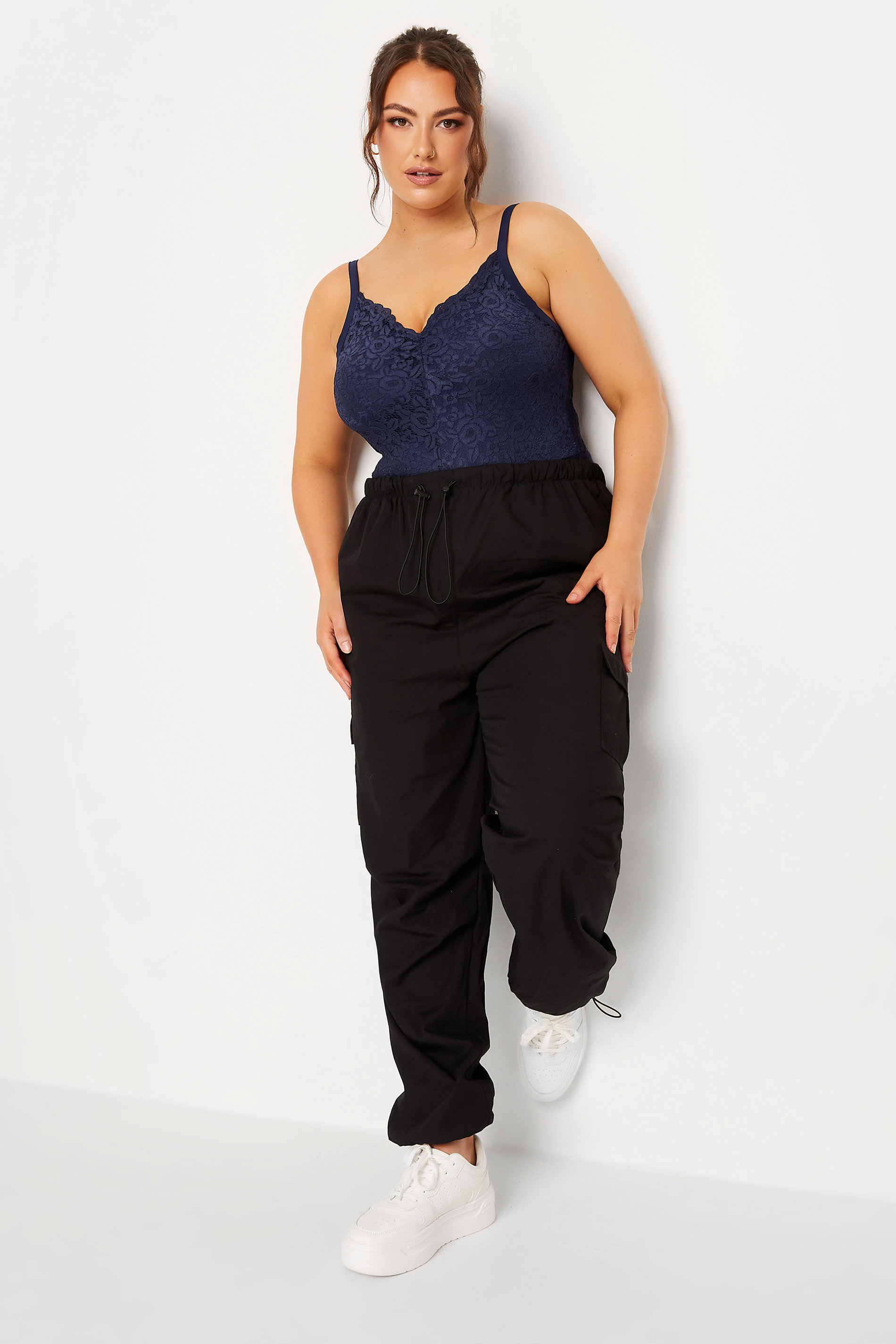 LIMITED COLLECTION Plus Size Navy Blue Lace Bodysuit | Yours Clothing 2