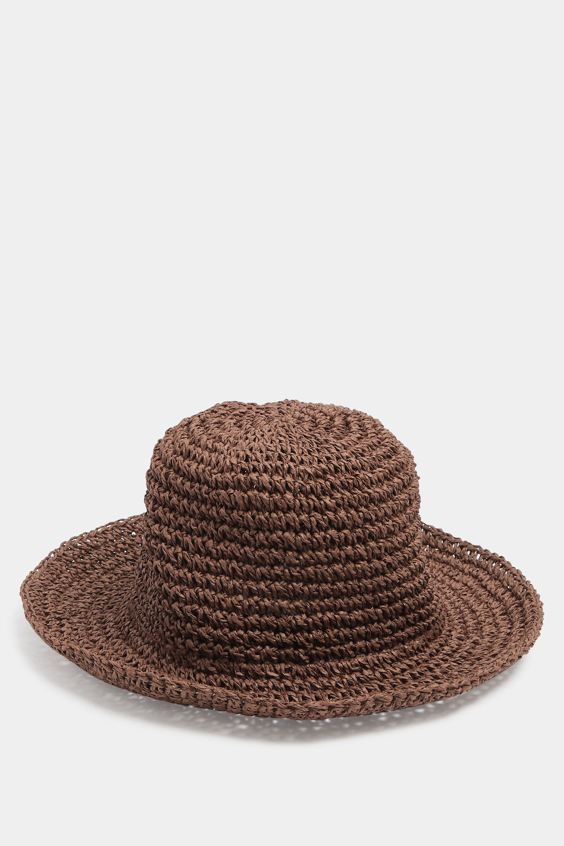 Chocolate Brown Woven Bucket Hat | Yours Clothing 3