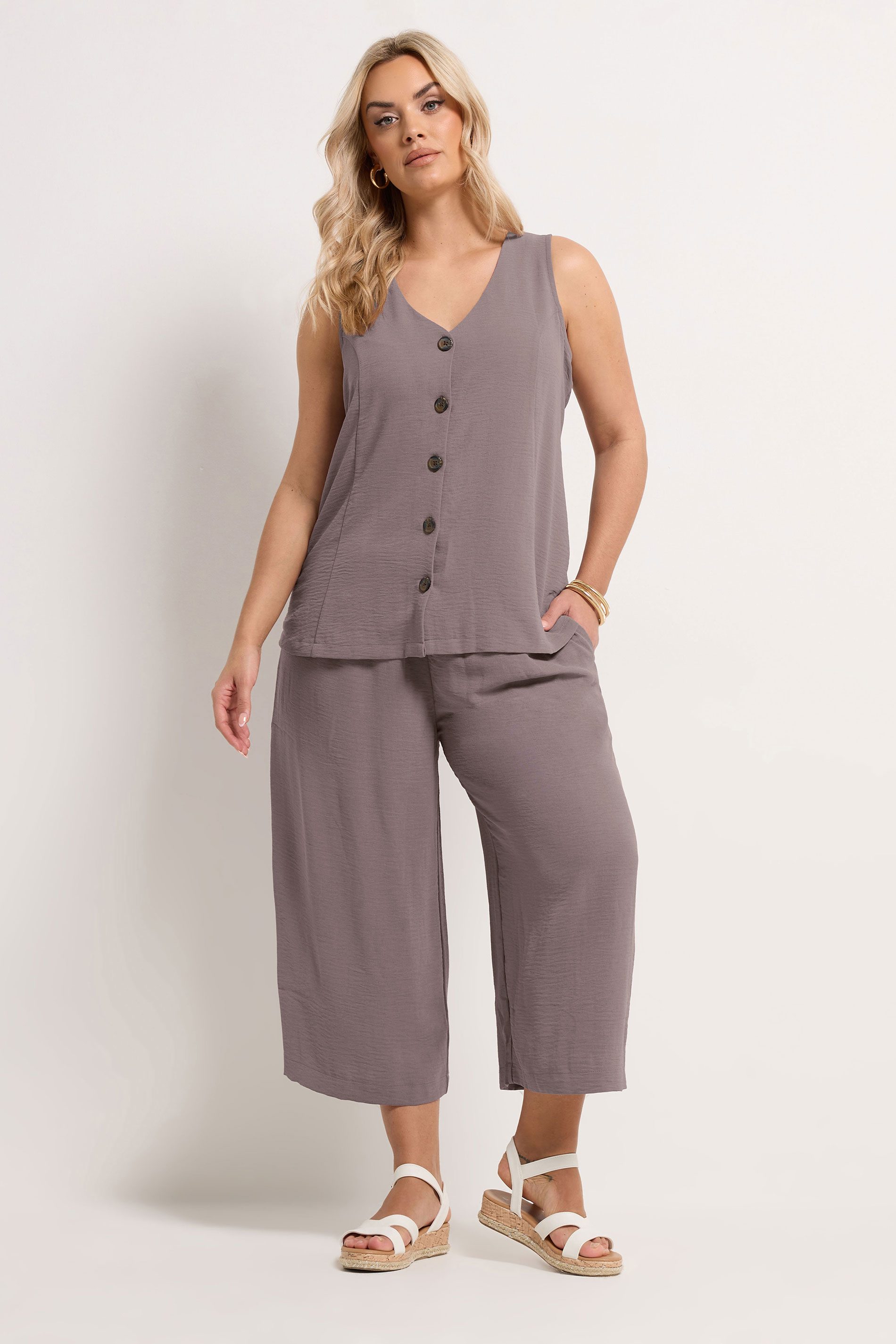 YOURS Plus Size Light Purple Waistcoat | Yours Clothing 1