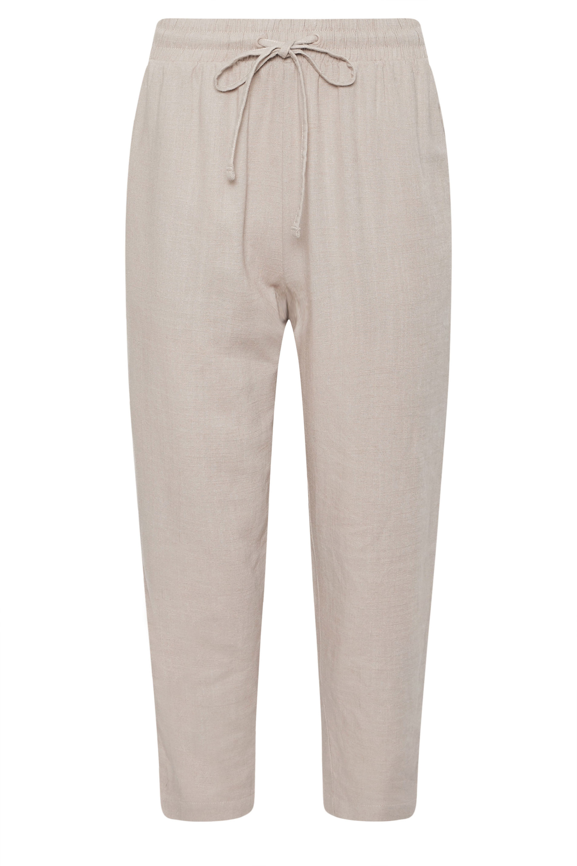 M&Co Petite Natural Brown Linen Joggers | M&Co 5