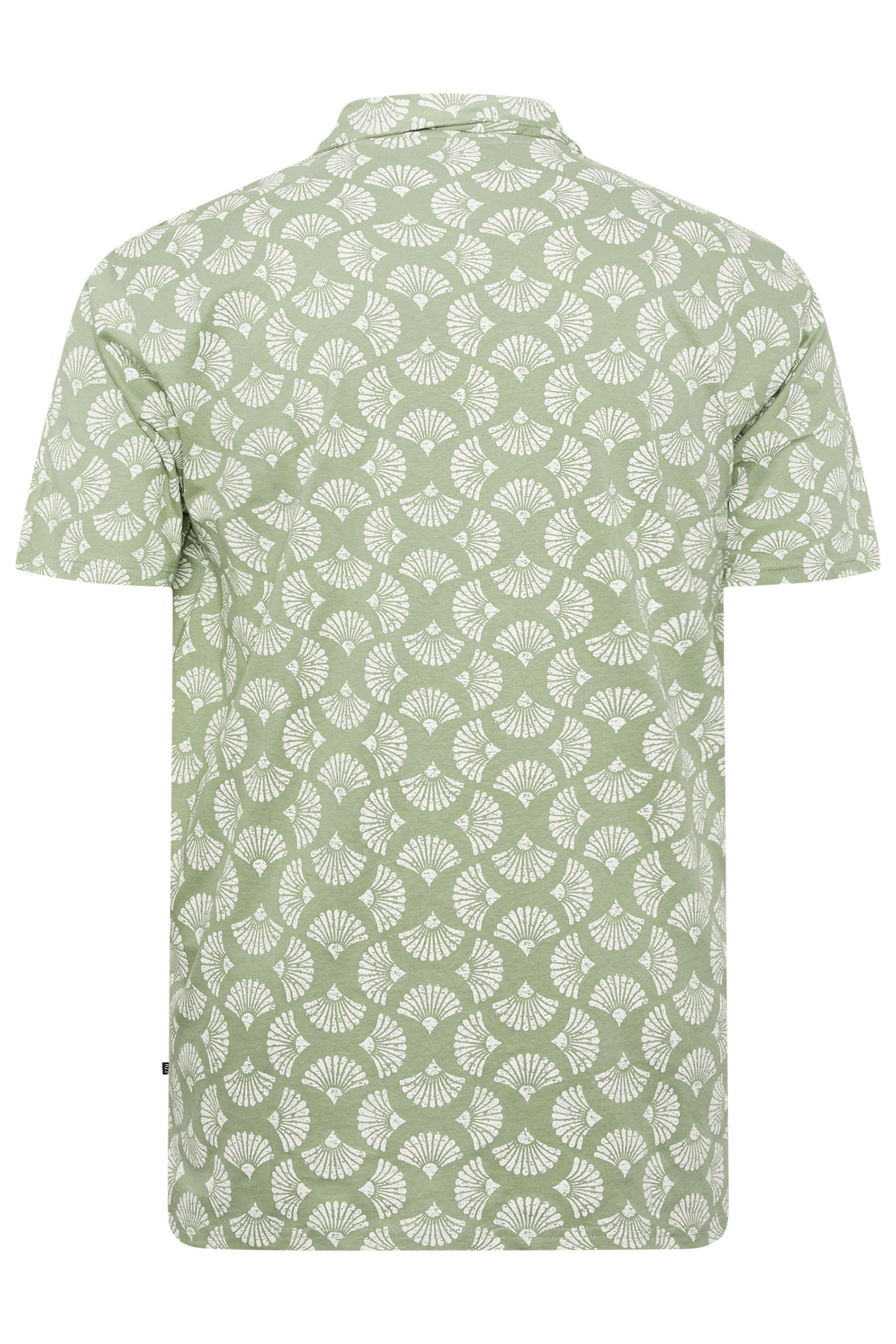 KAM Big & Tall Sage Green Floral Print Polo Shirt | BadRhino 4
