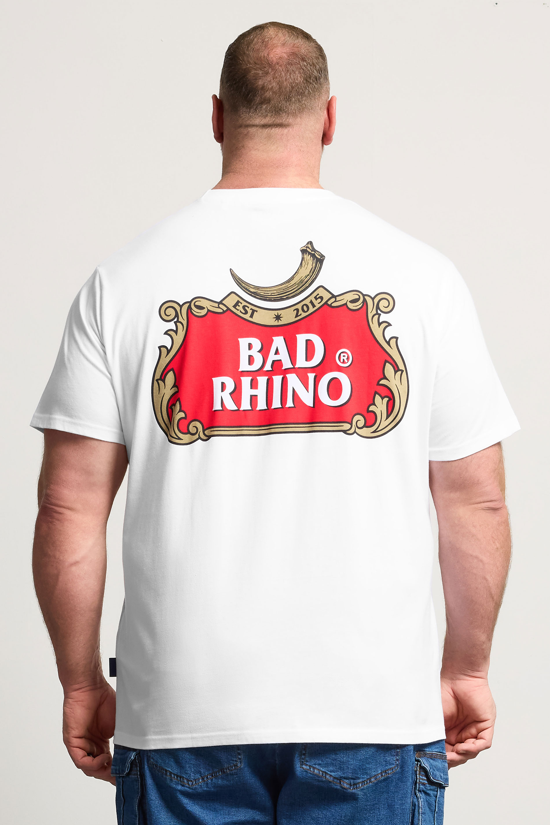 BadRhino Big & Tall White Beer Graphic T-Shirt | BadRhino 2