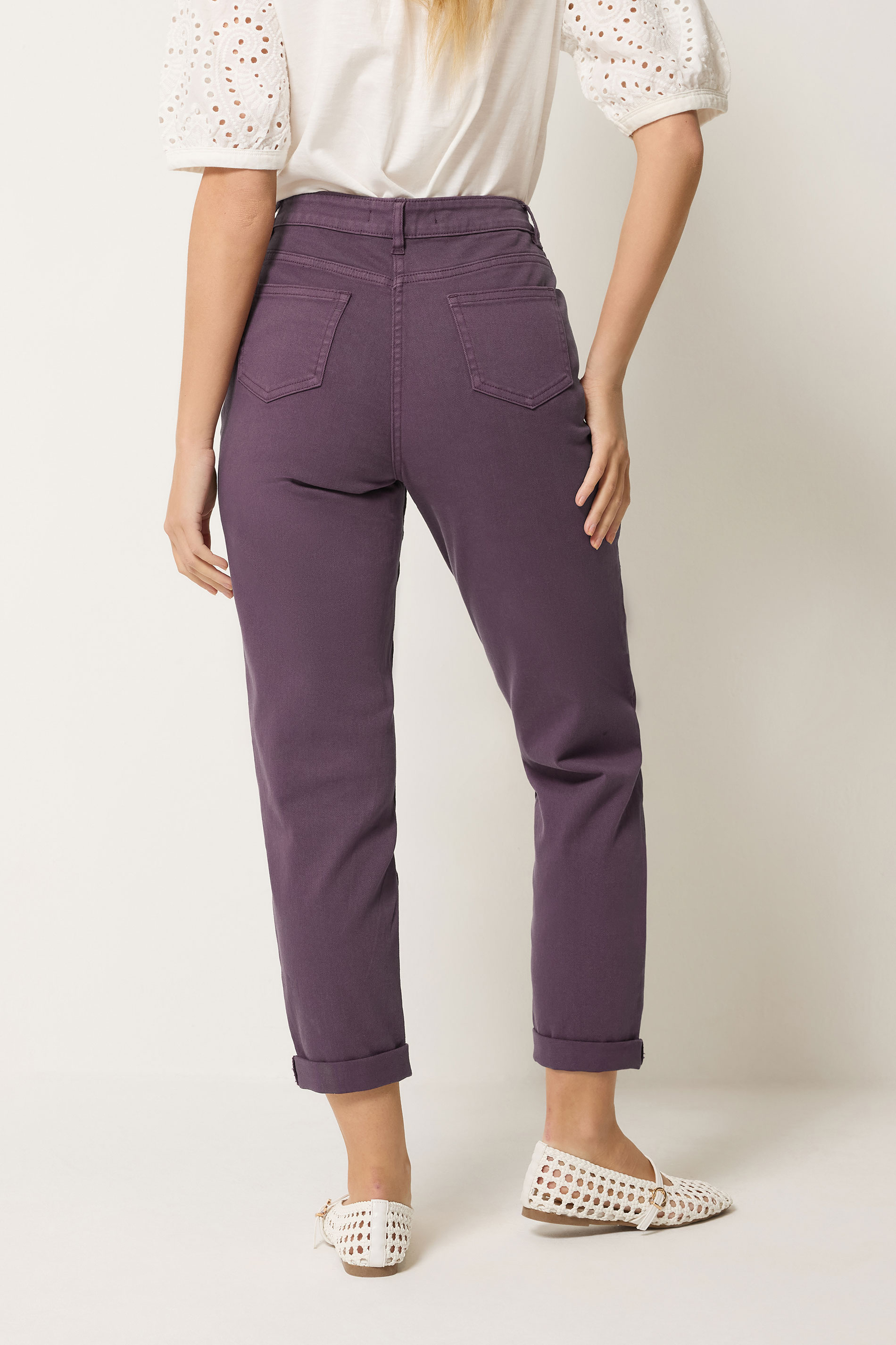 M&Co Berry Purple Mom Jeans | M&Co 4