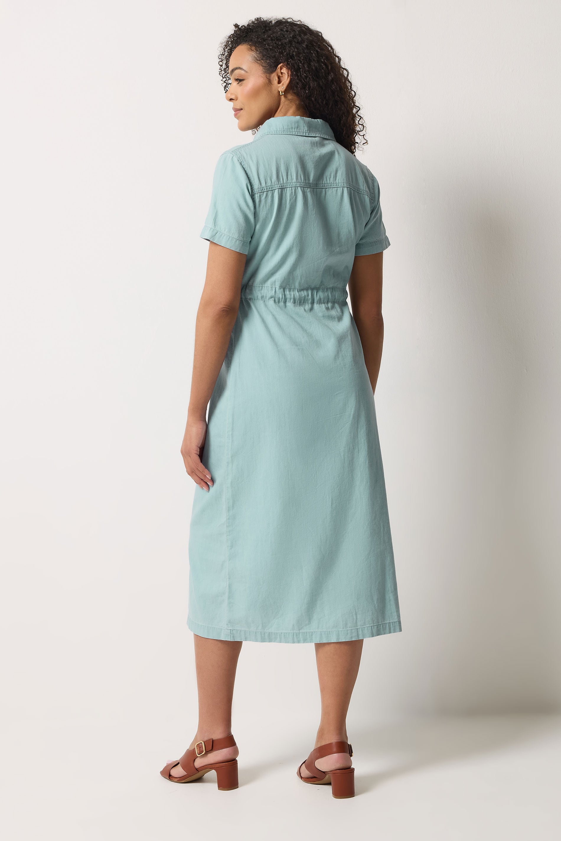 M&Co Blue Denim Midi Shirt Dress | M&Co 2