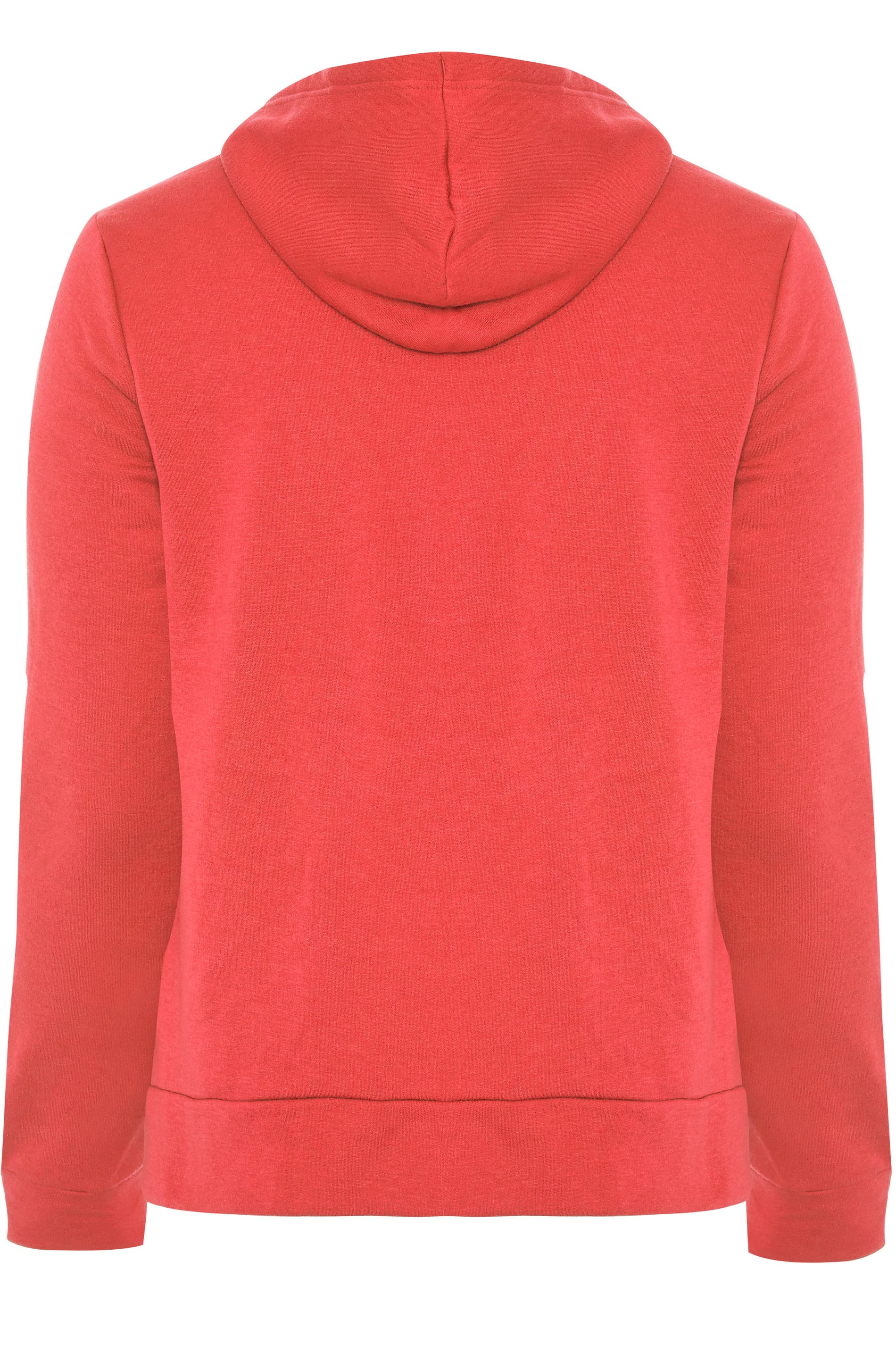 Red Zip Through Hoodie | Yours Clothing